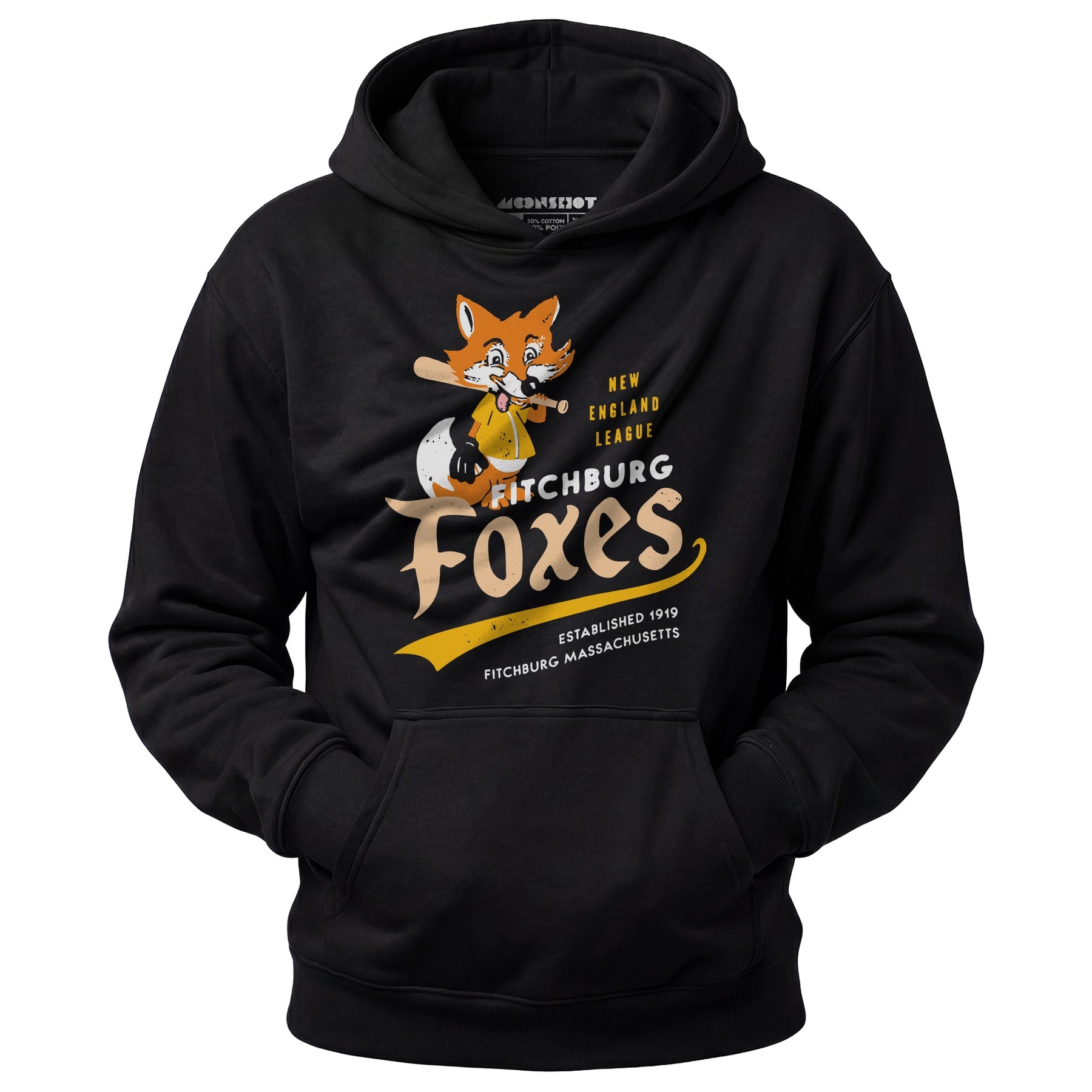 Fitchburg Foxes - Massachusetts - Vintage Defunct Baseball Teams - Unisex Hoodie
