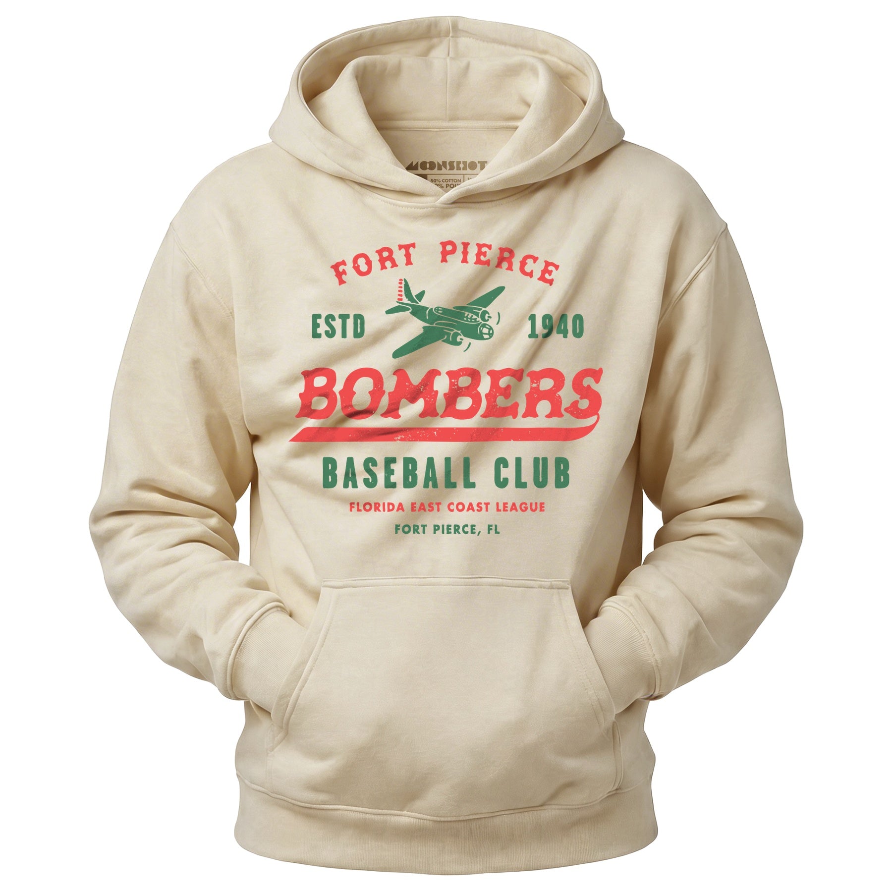 Fort Pierce Bombers - Florida - Vintage Defunct Baseball Teams - Unisex Hoodie