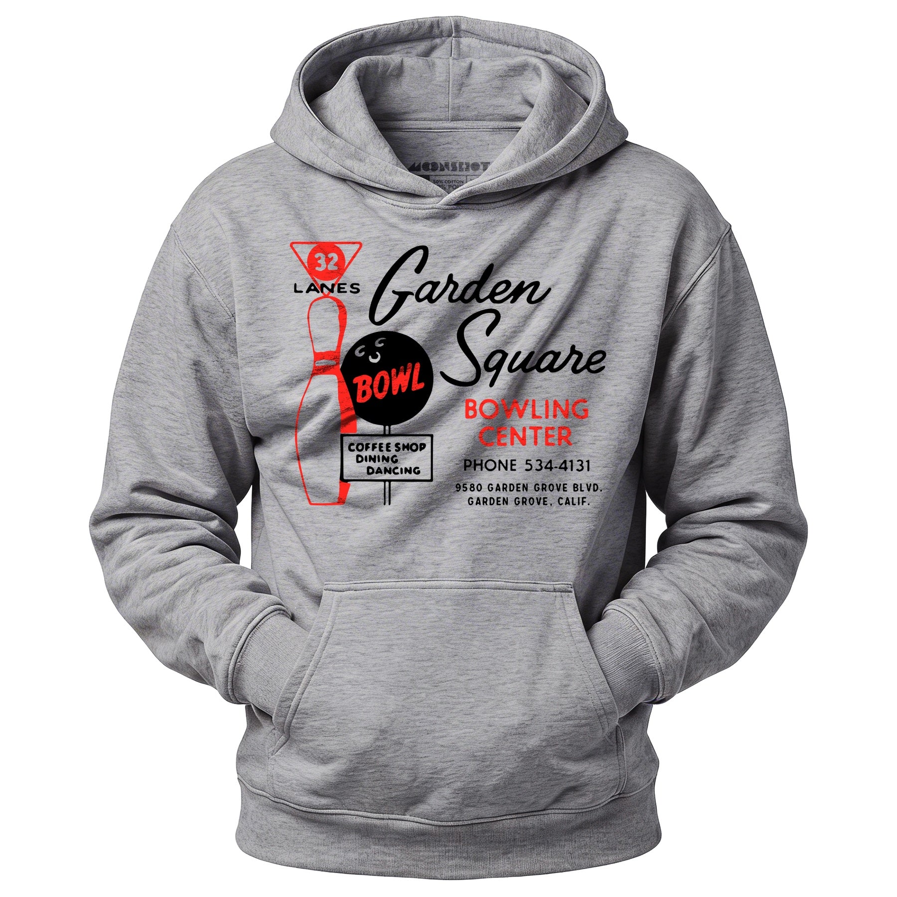 Garden Square Lanes - Garden Grove, CA - Vintage Bowling Alley - Unisex Hoodie