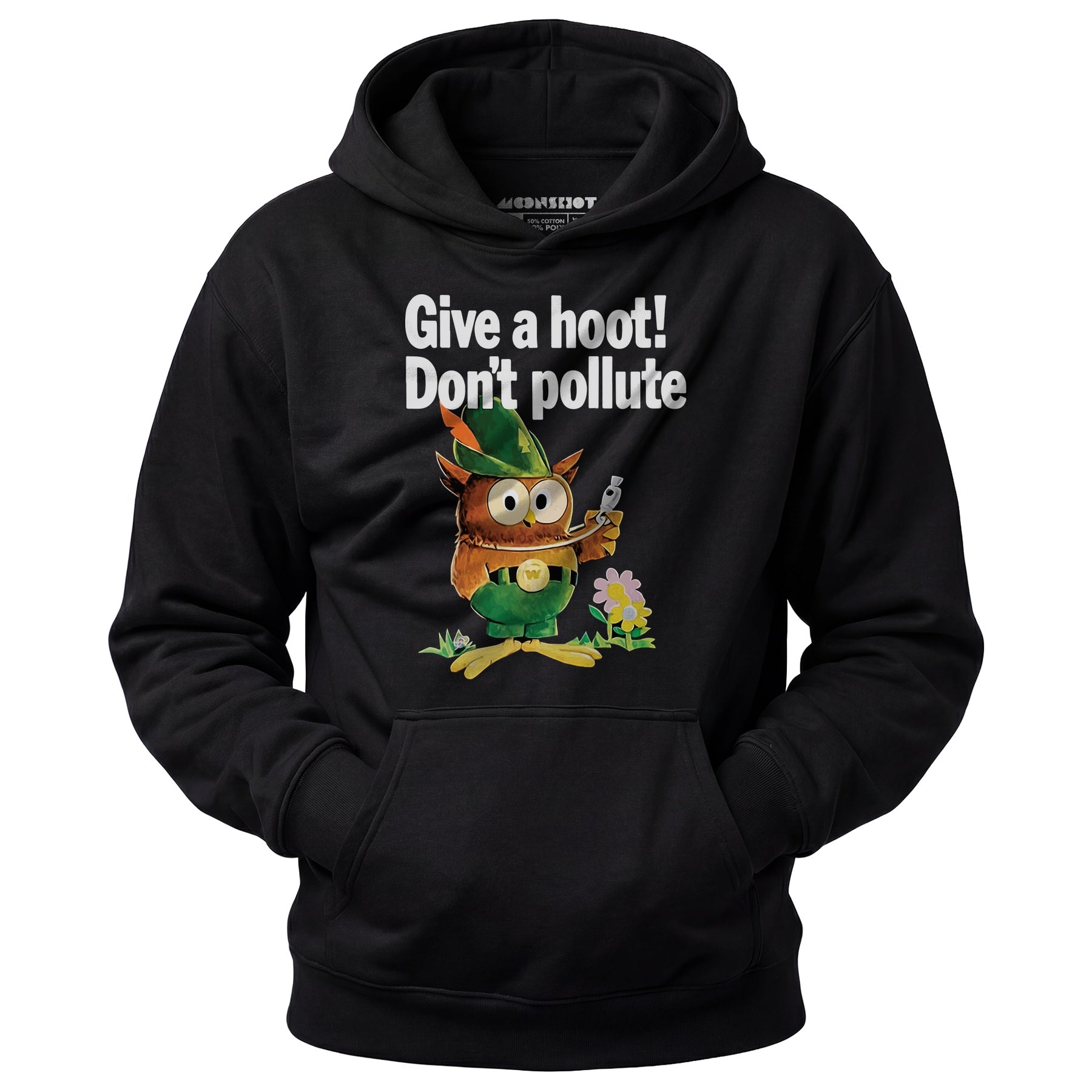 Give a Hoot Don't Pollute - Woodsy Owl Retro - Unisex Hoodie