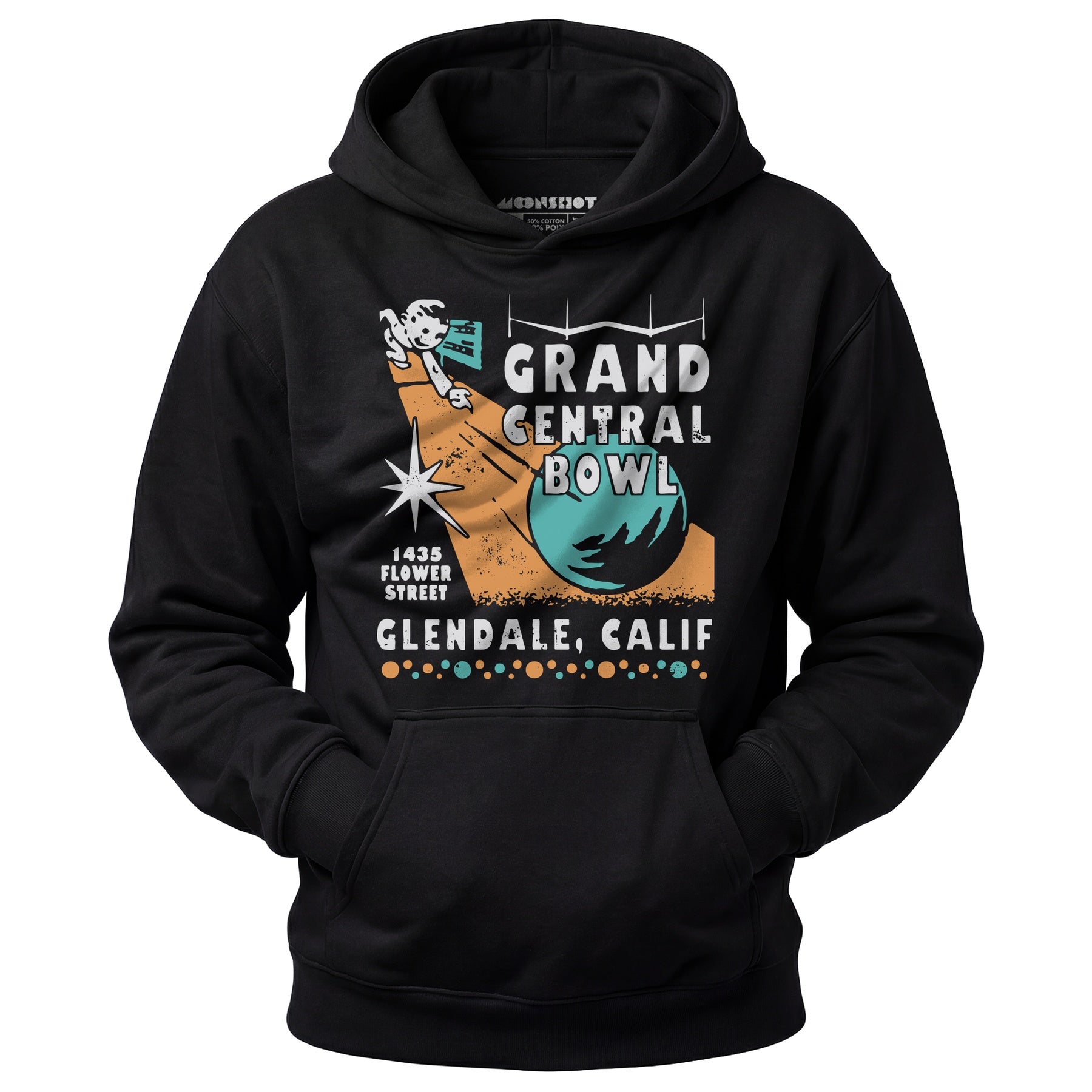 Grand Central Bowl - Glendale, CA - Vintage Bowling Alley - Unisex Hoodie