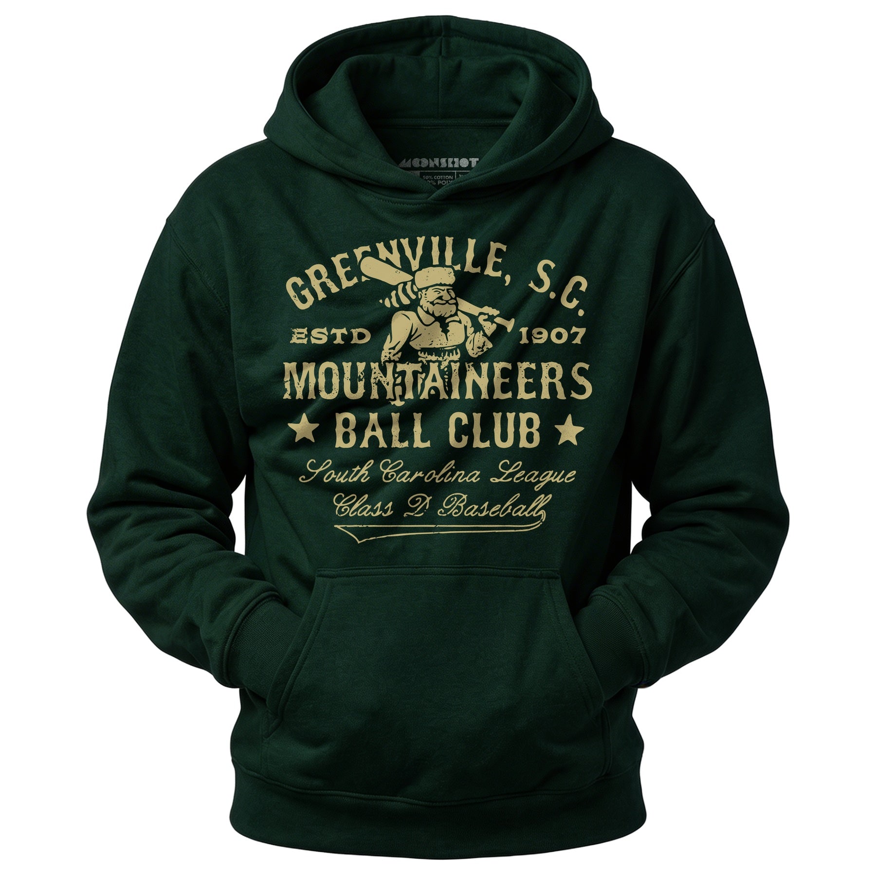 Greenville Mountaineers - South Carolina - Vintage Defunct Baseball Teams - Unisex Hoodie
