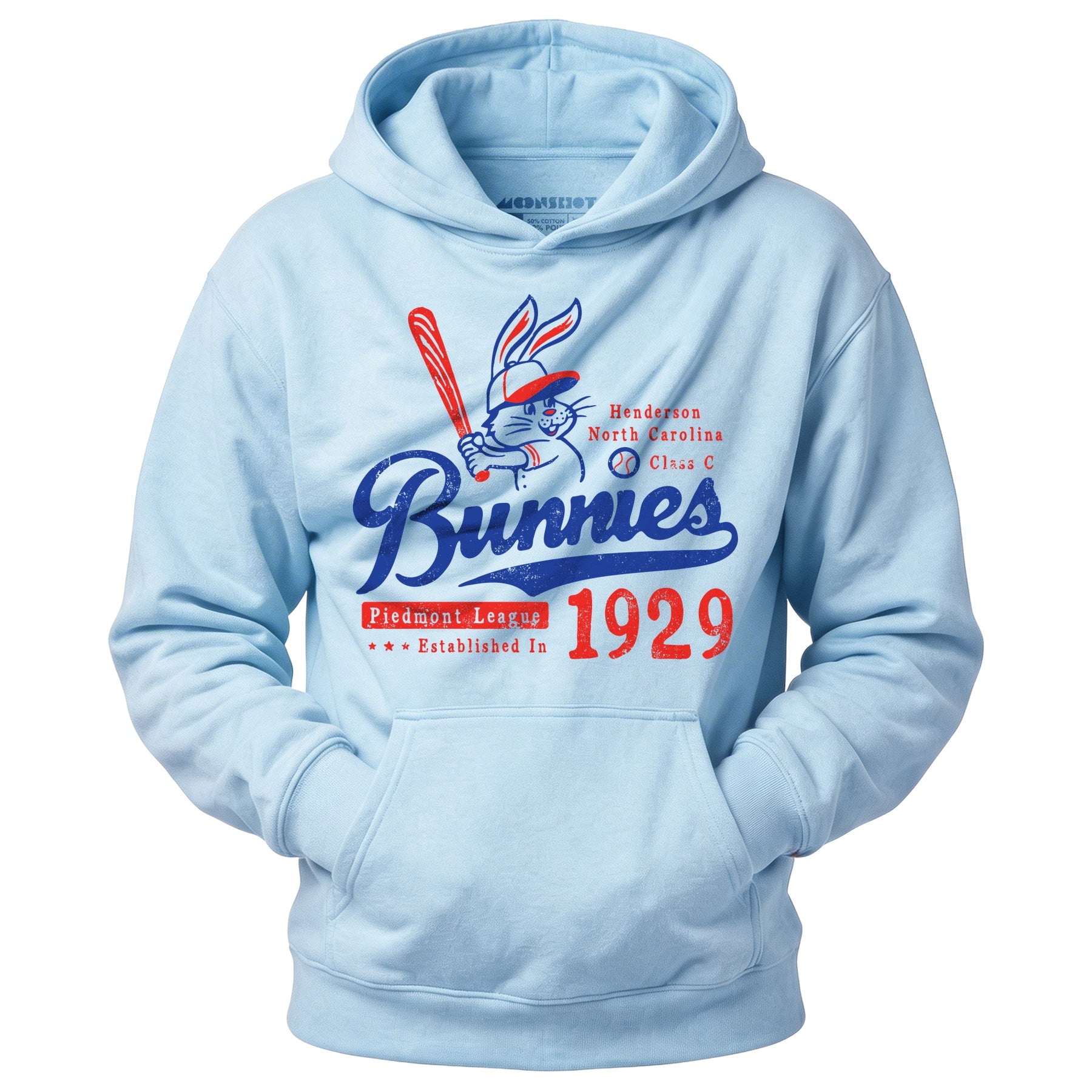 Henderson Bunnies - North Carolina - Vintage Defunct Baseball Teams - Unisex Hoodie