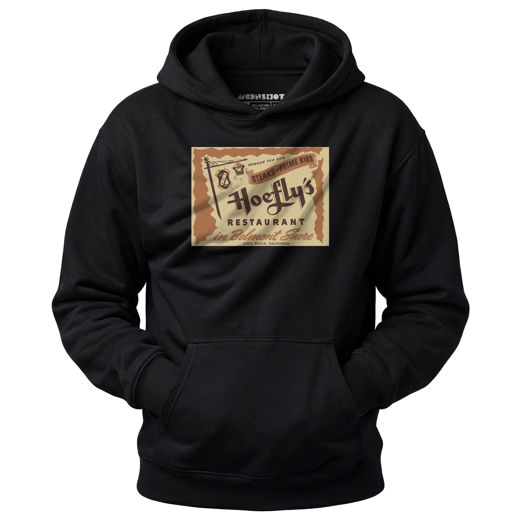 Hoefly's - Belmont Shore, CA - Vintage Restaurant - Unisex Hoodie