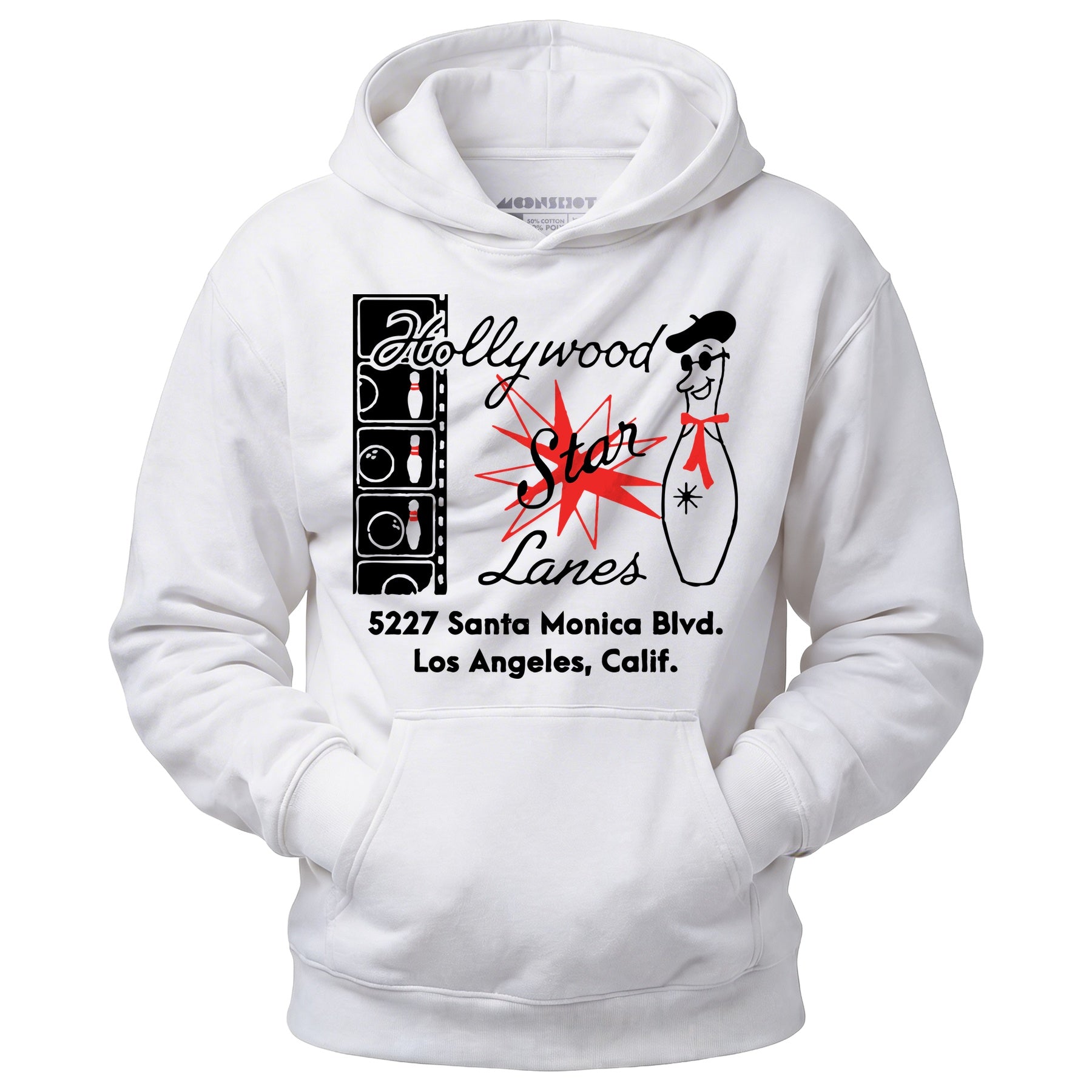 Hollywood Star Lanes - Los Angeles, CA - Vintage Bowling Alley - Unisex Hoodie