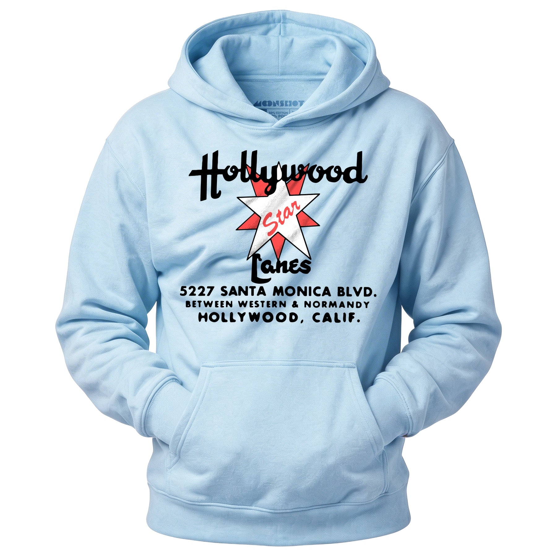 Hollywood Star Lanes v2 - Los Angeles, CA - Vintage Bowling Alley - Unisex Hoodie
