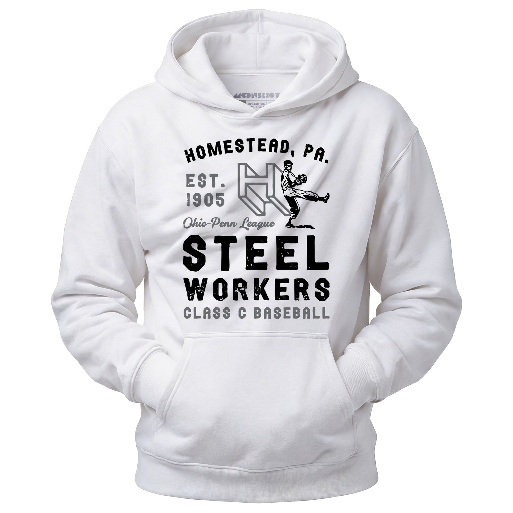 Homestead Steel Workers - Pennsylvania - Vintage Defunct Baseball Teams - Unisex Hoodie