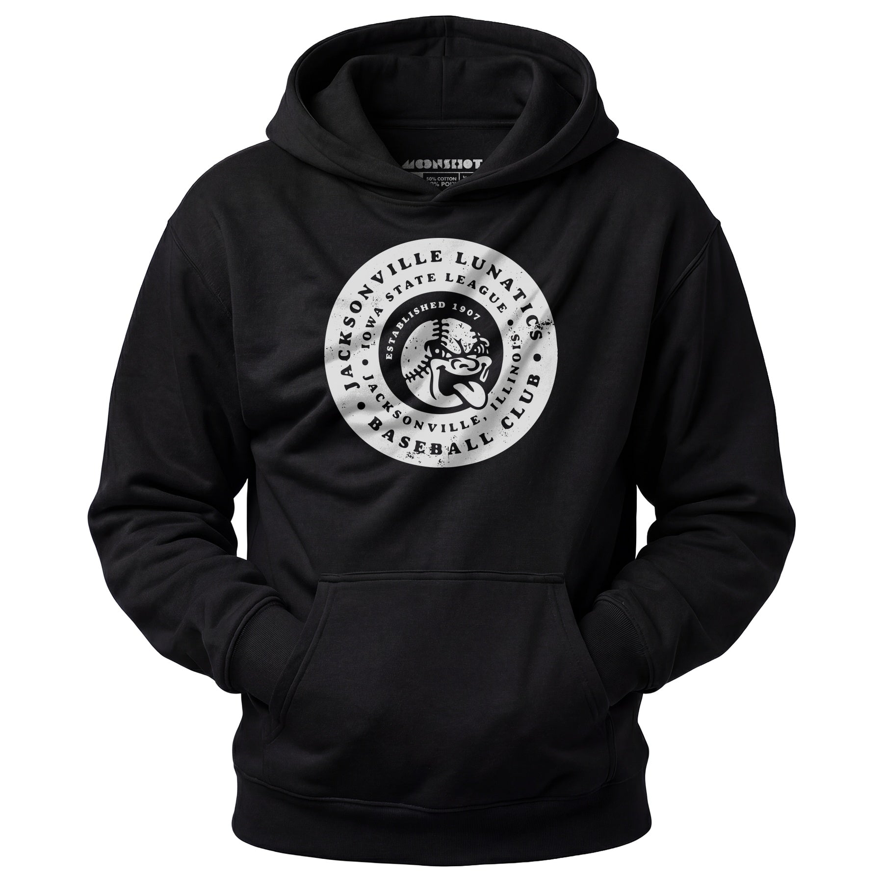 Jacksonville Lunatics - Illinois - Vintage Defunct Baseball Teams - Unisex Hoodie