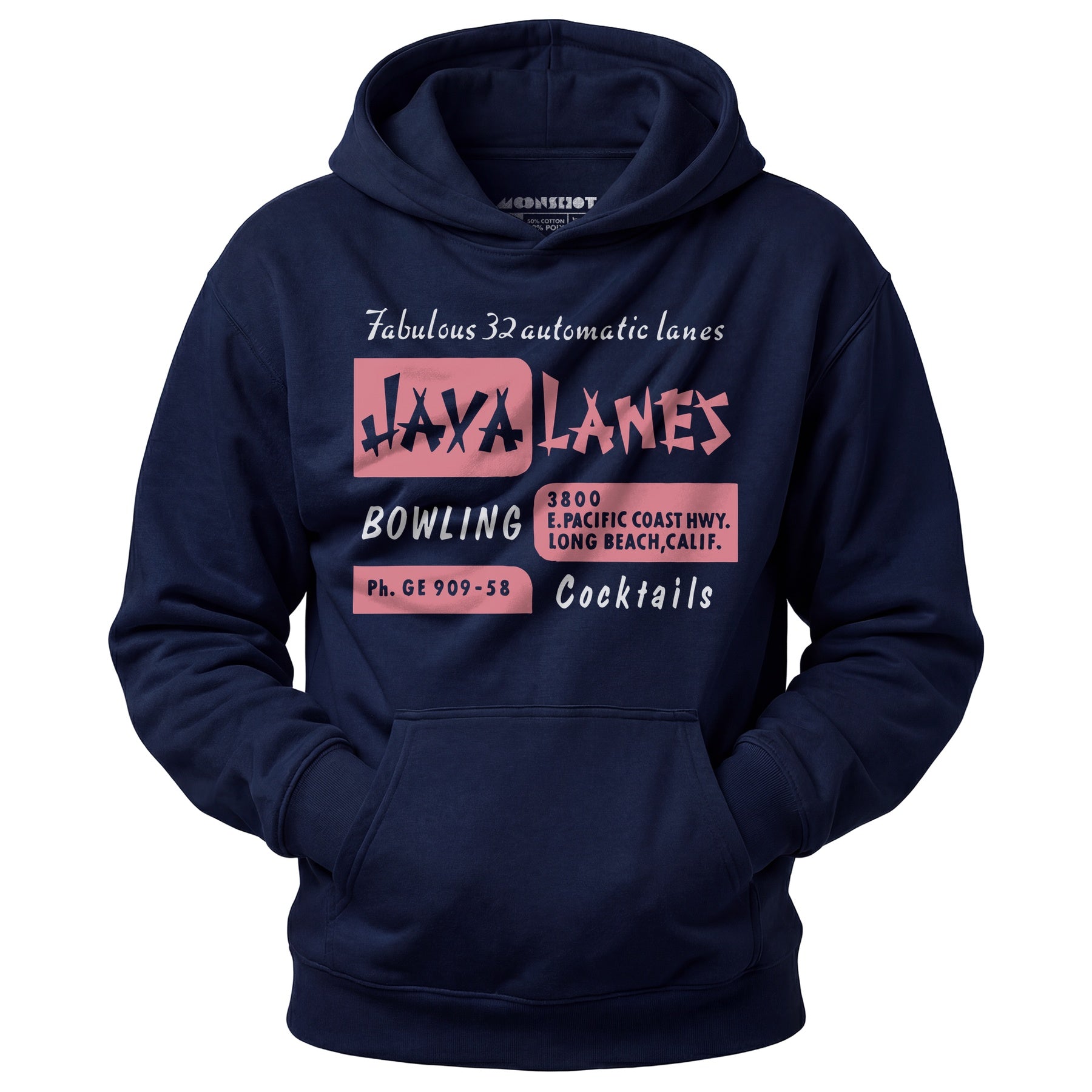 Java Lanes - Long Beach, CA - Vintage Bowling Alley - Unisex Hoodie
