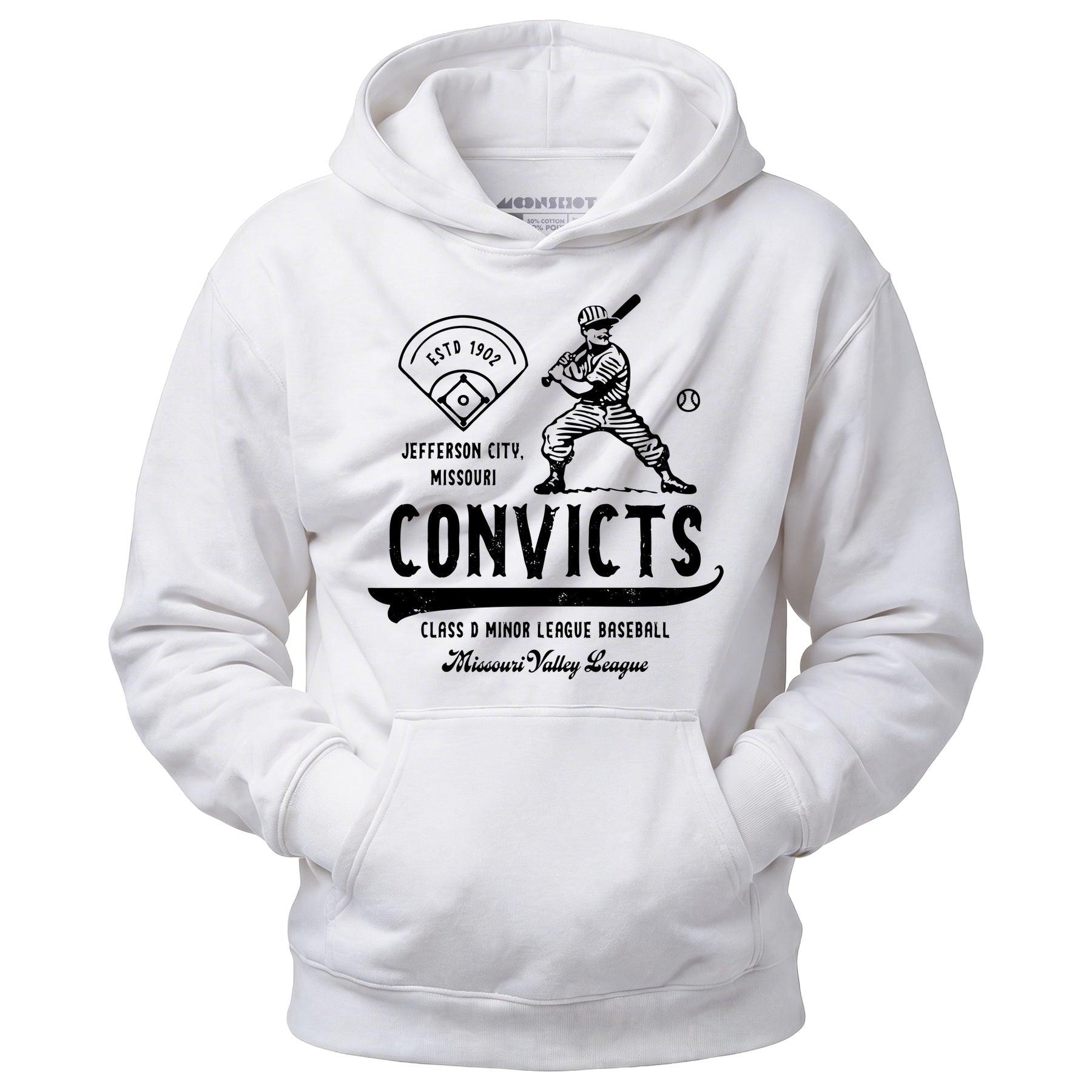Jefferson City Convicts - Missouri - Vintage Defunct Baseball Teams - Unisex Hoodie