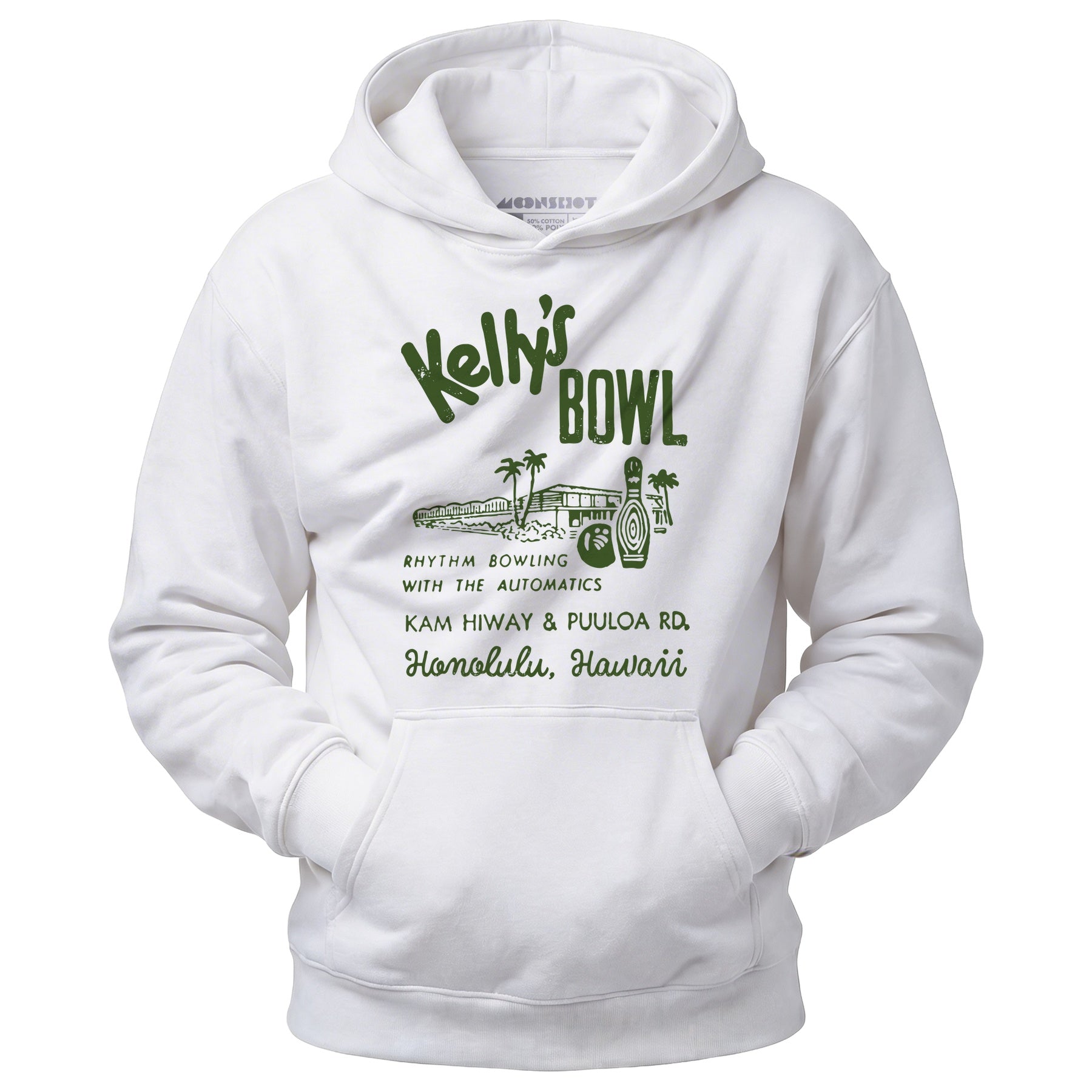 Kelly's Bowl - Honolulu, HI - Vintage Bowling Alley - Unisex Hoodie
