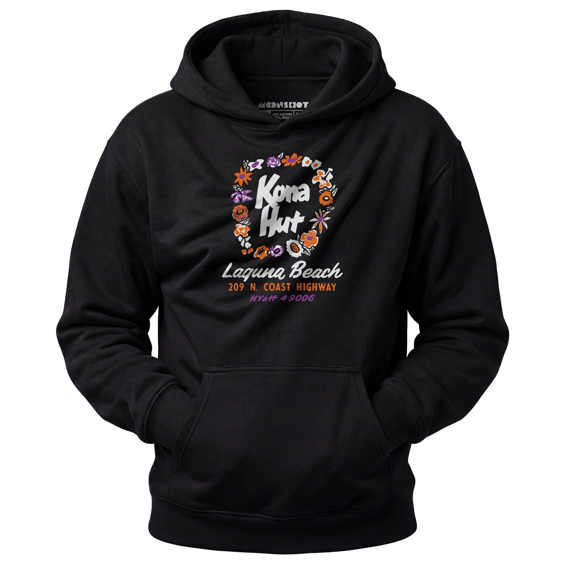 Kona Hut - Laguna Beach, CA - Vintage Tiki Bar - Unisex Hoodie