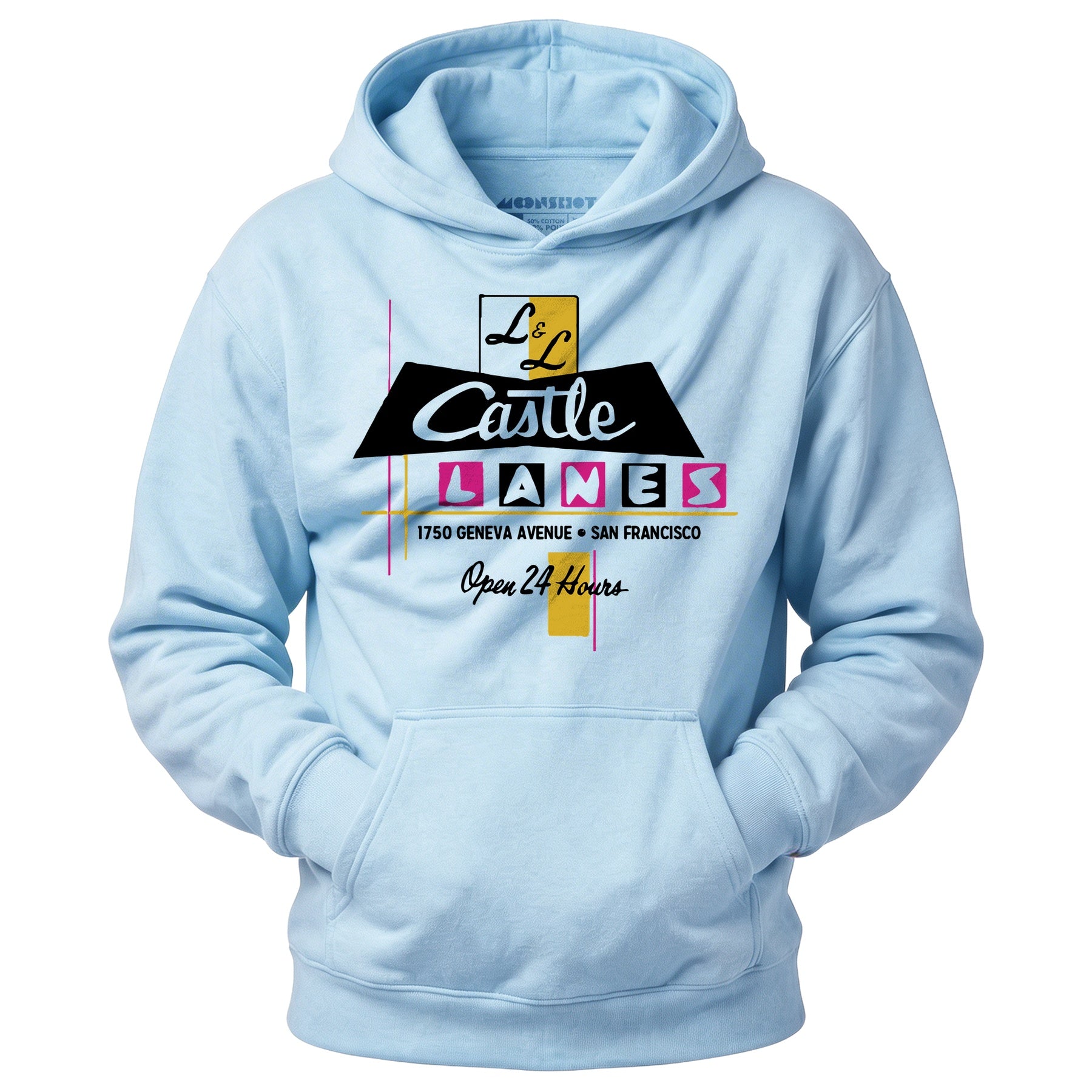 L & L Castle Lanes - San Francisco, CA - Vintage Bowling Alley - Unisex Hoodie