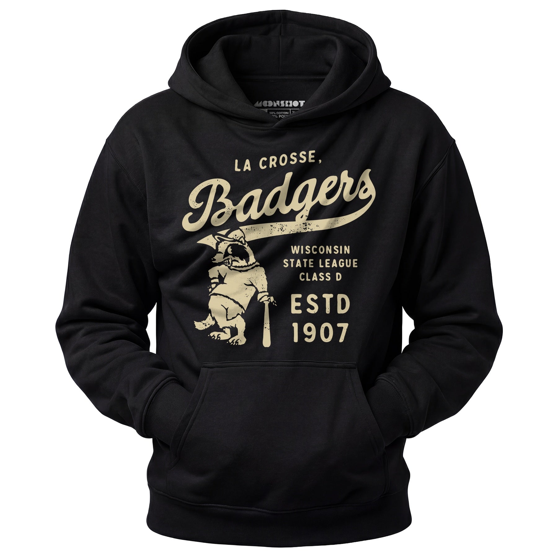 La Crosse Badgers - Wisconsin - Vintage Defunct Baseball Teams - Unisex Hoodie