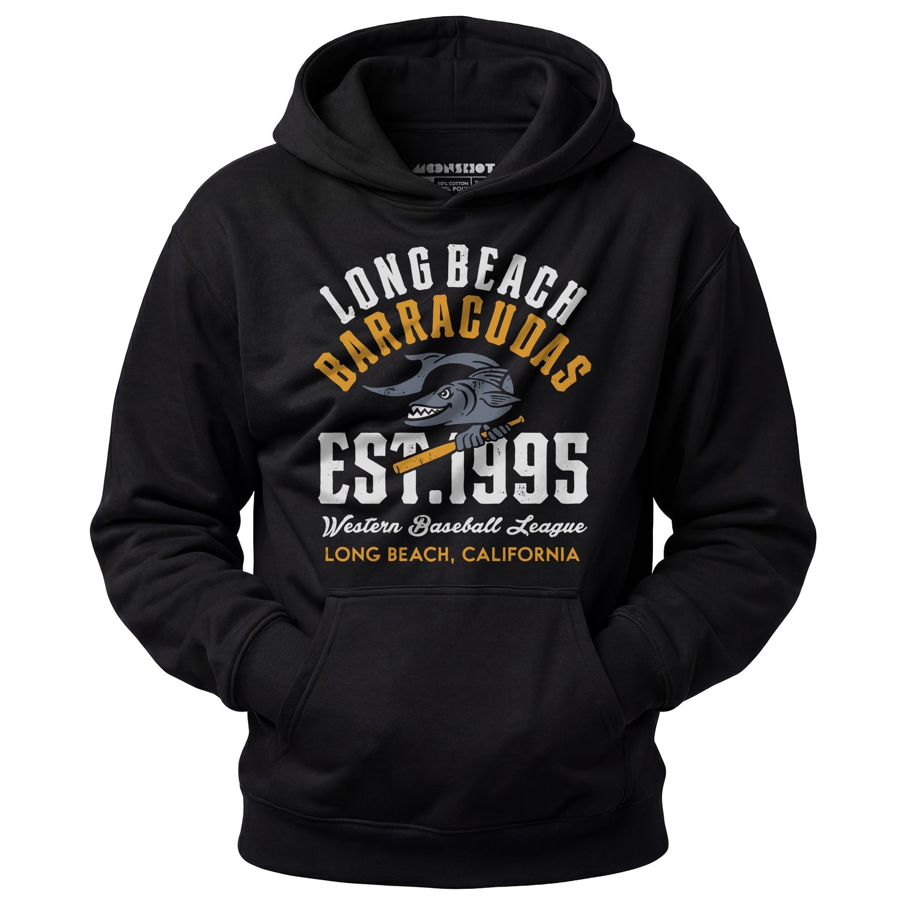 Long Beach Barracudas - California - Vintage Defunct Baseball Teams - Unisex Hoodie