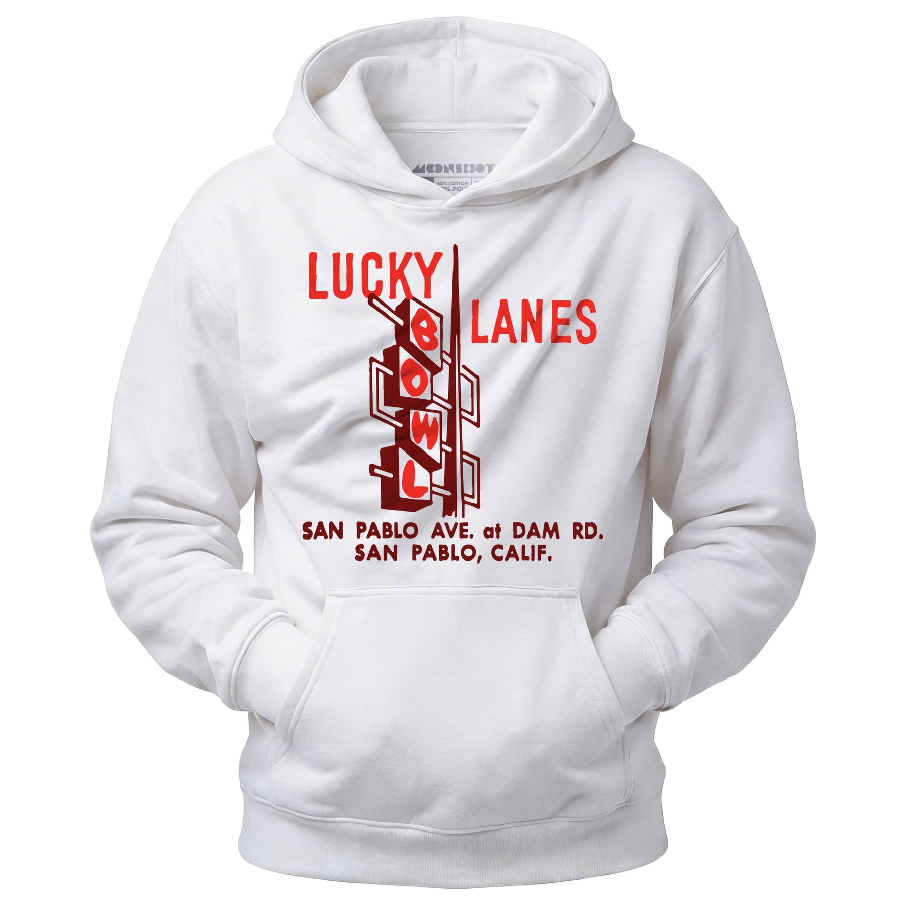 Lucky Lanes - San Pablo, CA - Vintage Bowling Alley - Unisex Hoodie