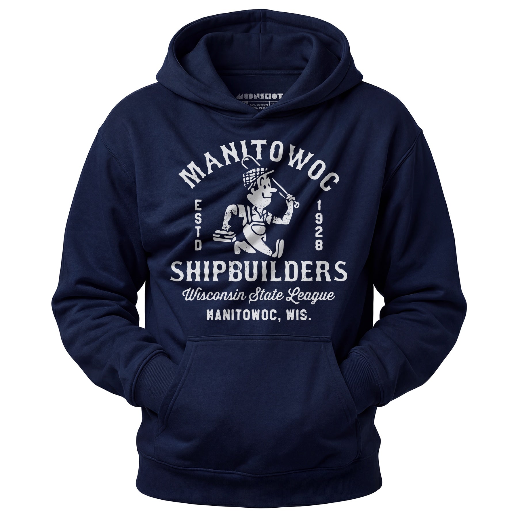 Manitowoc Shipbuilders - Wisconsin - Vintage Defunct Baseball Teams - Unisex Hoodie
