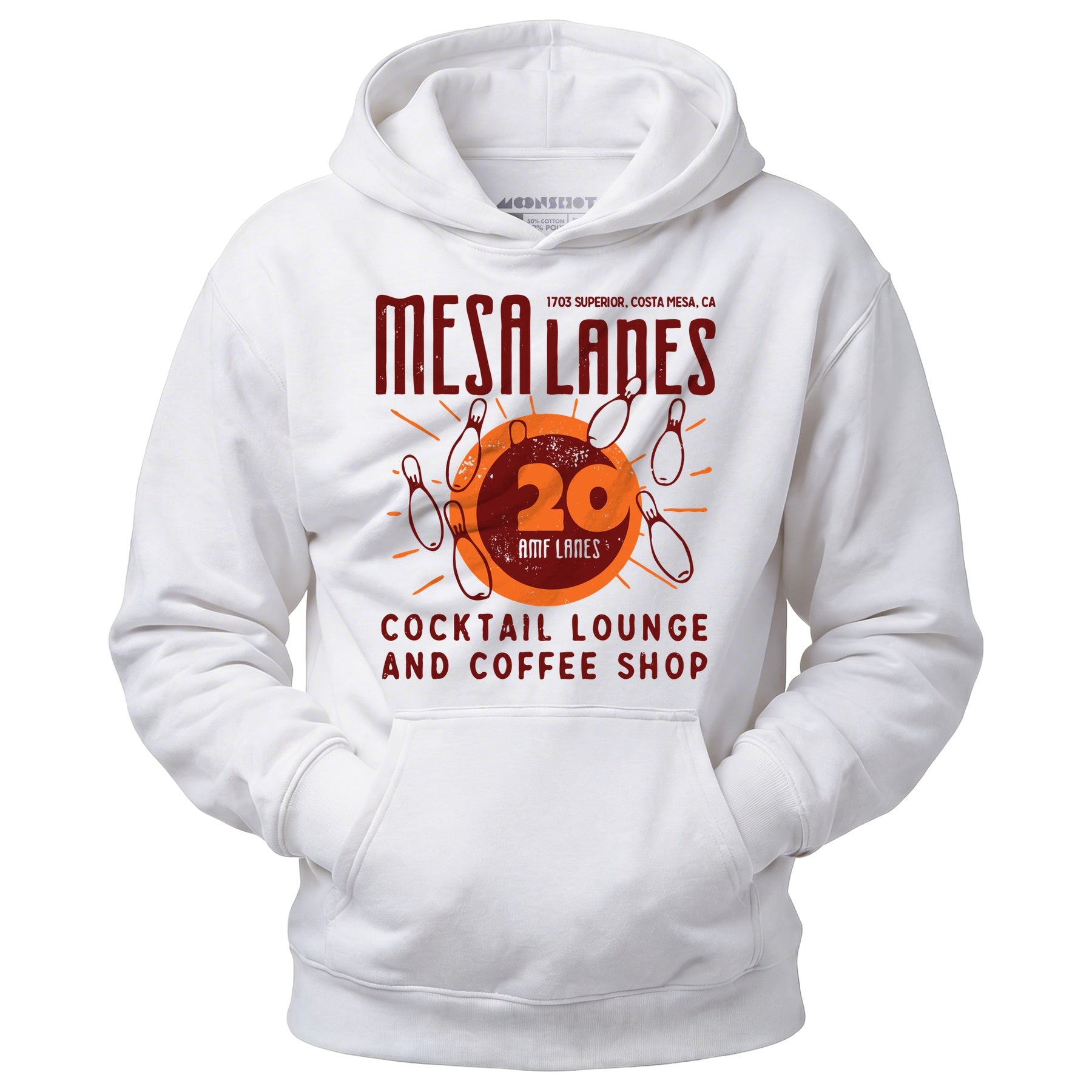 Mesa Lanes - Costa Mesa, CA - Vintage Bowling Alley - Unisex Hoodie