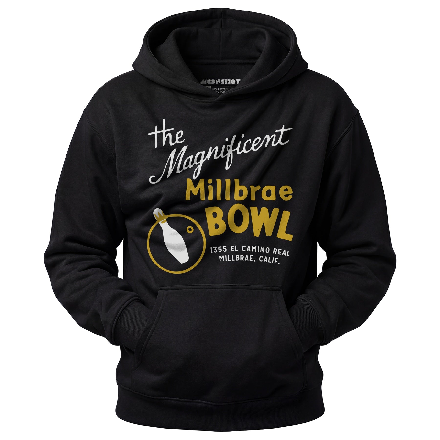 Millbrae Bowl - Millbrae, CA - Vintage Bowling Alley - Unisex Hoodie