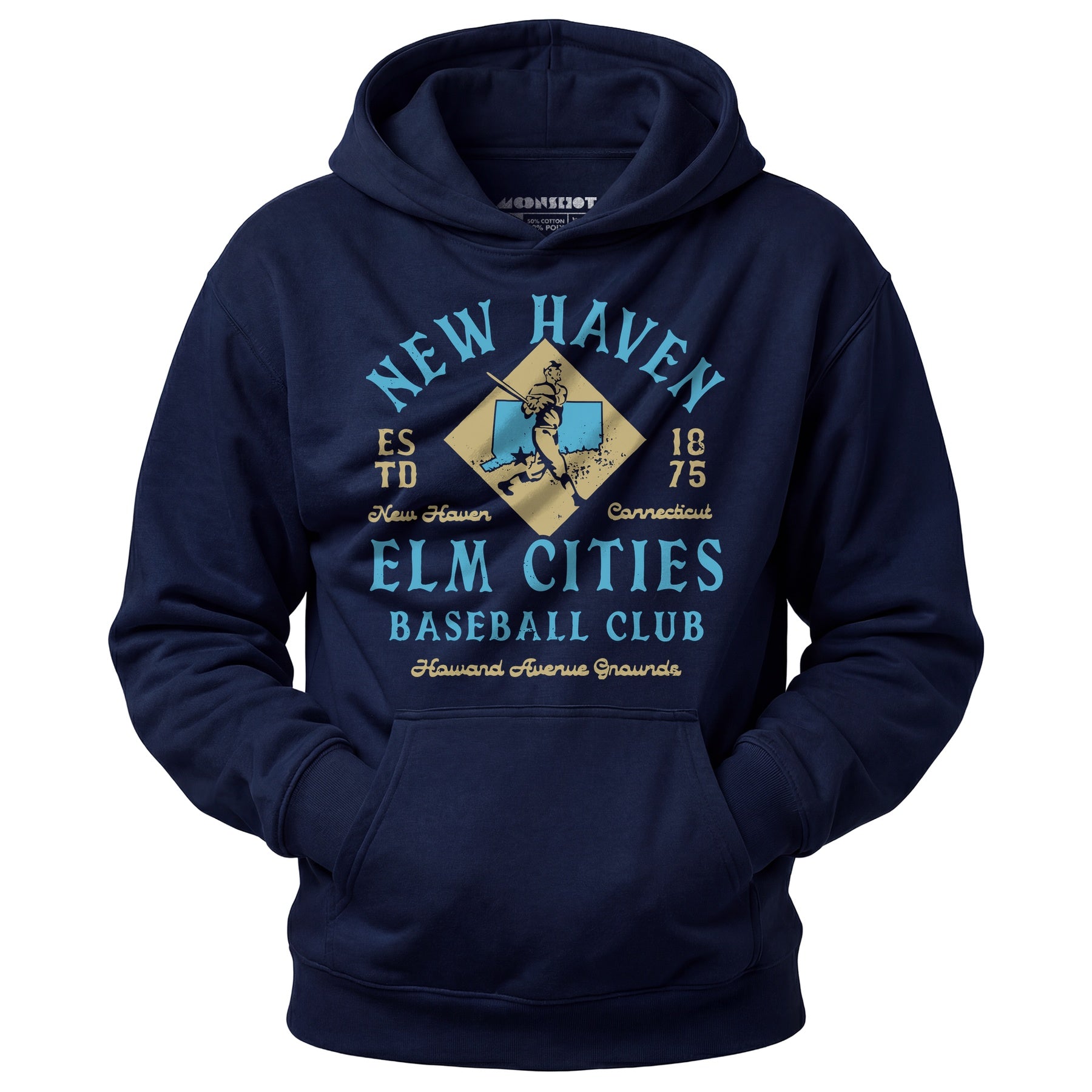 New Haven Elm Cities - Connecticut - Vintage Defunct Baseball Teams - Unisex Hoodie