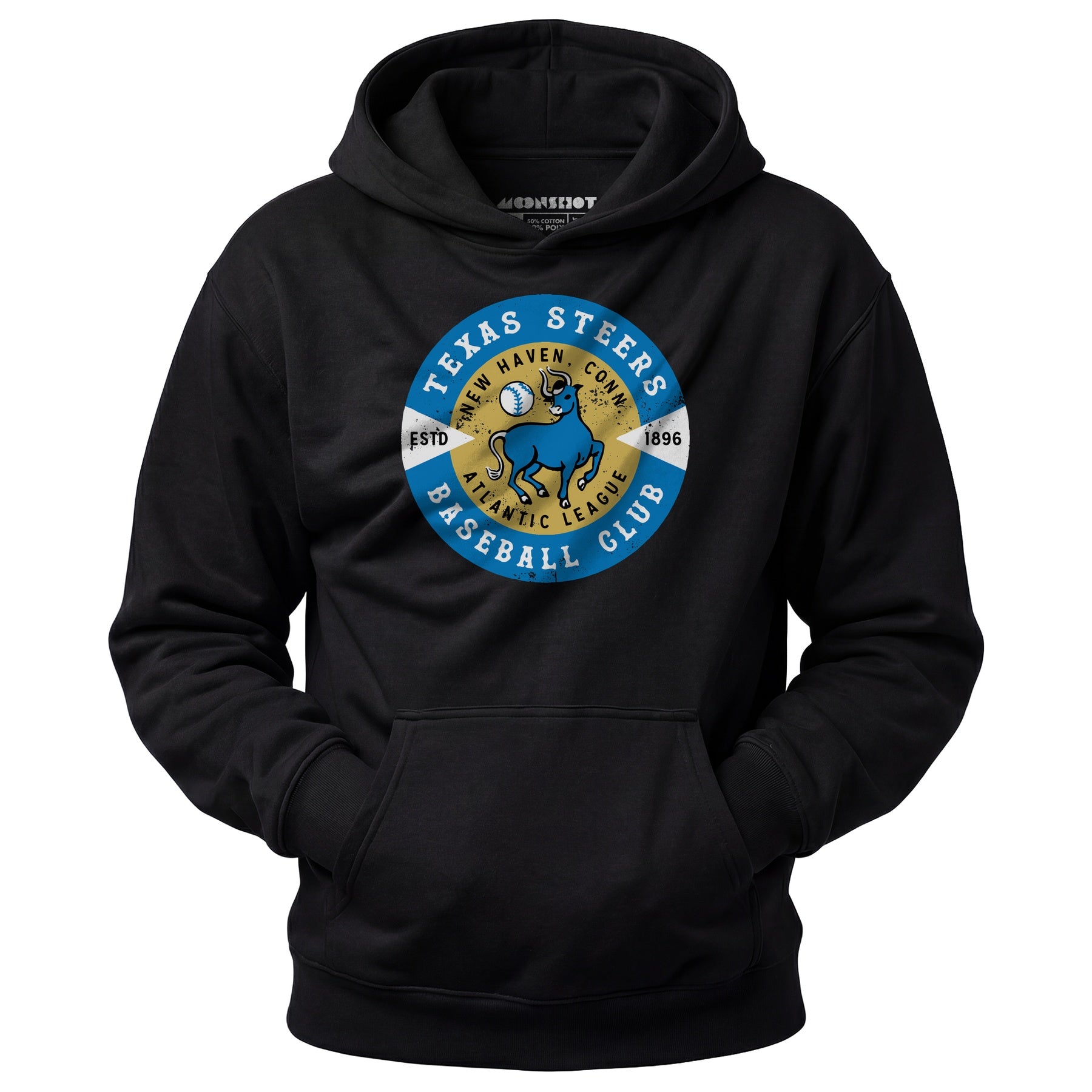 New Haven Texas Steers - Connecticut - Vintage Defunct Baseball Teams - Unisex Hoodie