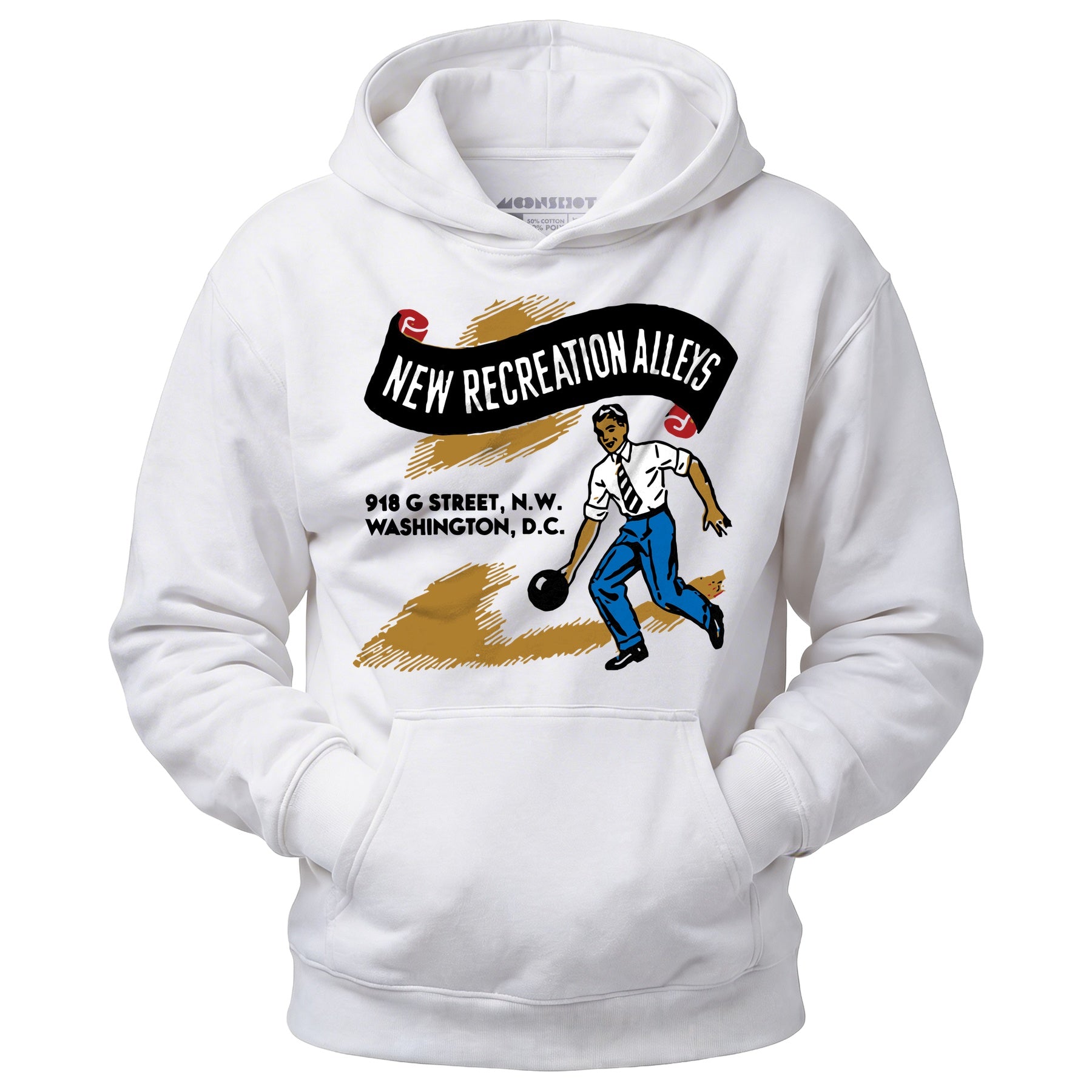 New Recreation Alleys - Washington D.C. - Vintage Bowling Alley - Unisex Hoodie