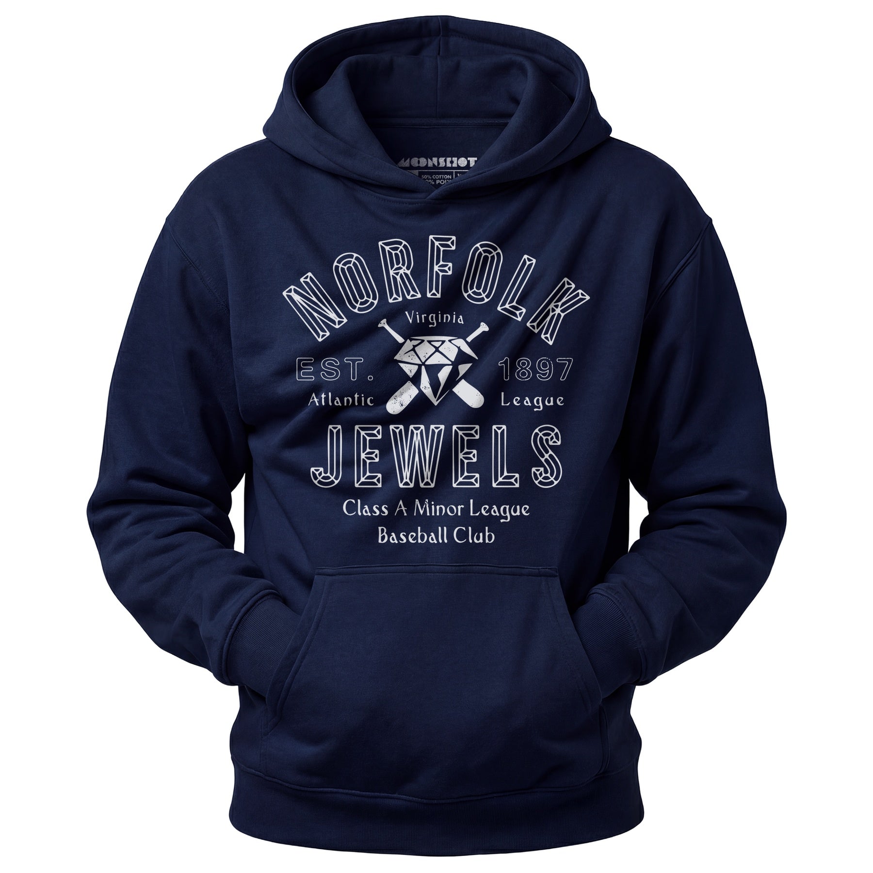 Norfolk Jewels - Virginia - Vintage Defunct Baseball Teams - Unisex Hoodie