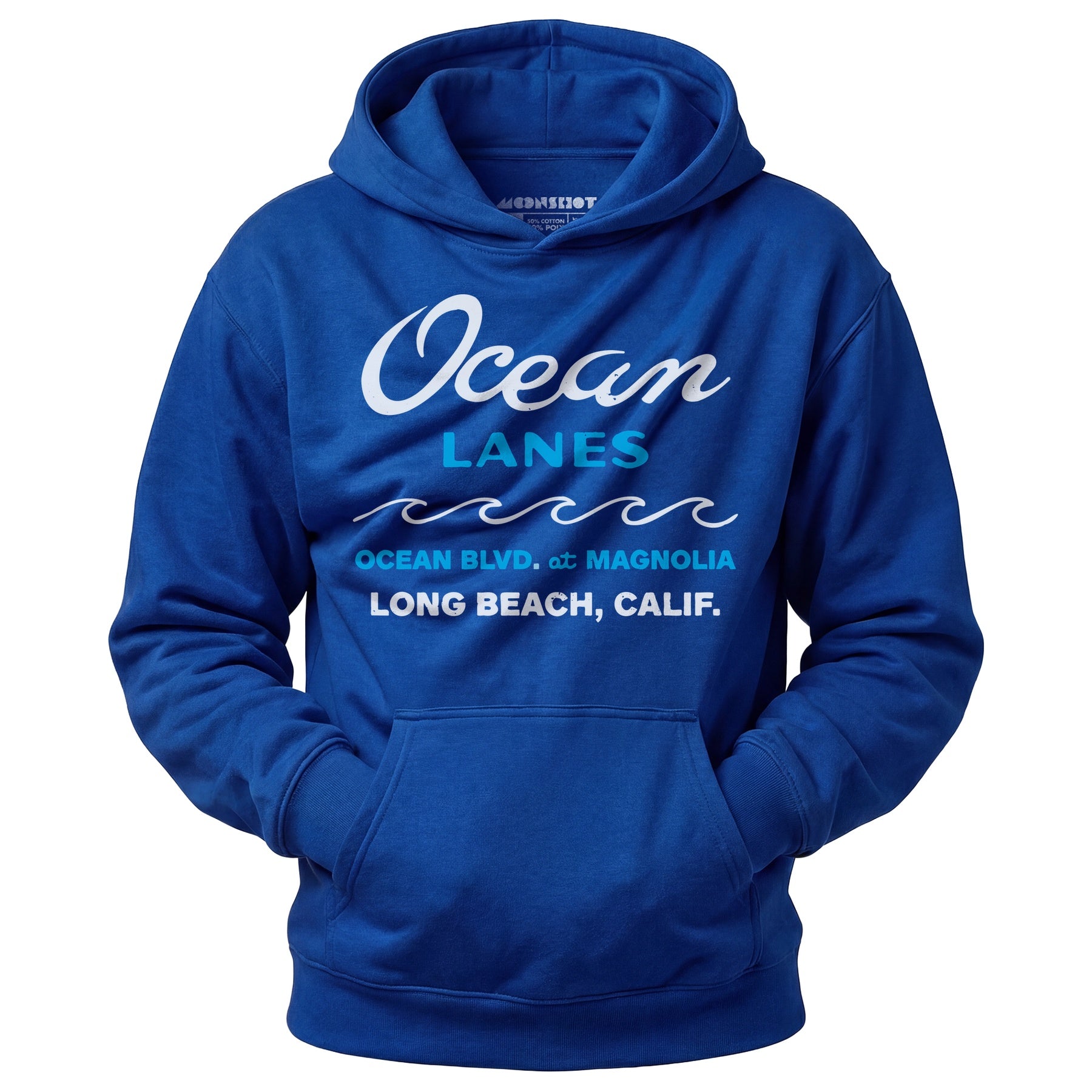 Ocean Lanes - Long Beach, CA - Vintage Bowling Alley - Unisex Hoodie