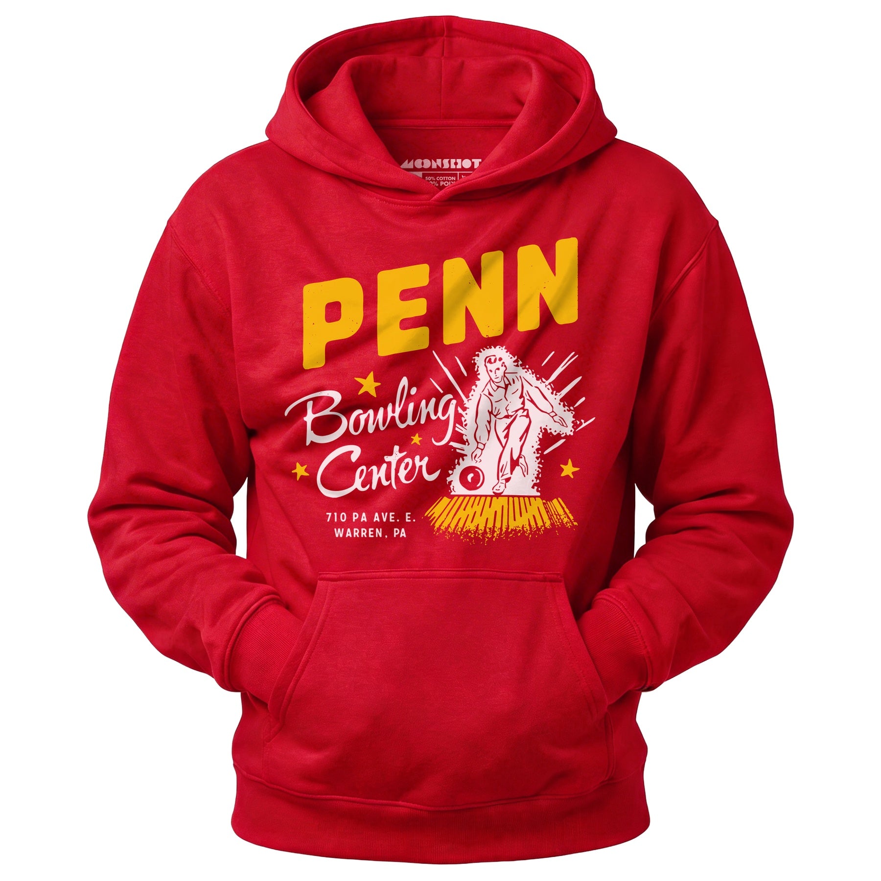 Penn Bowling Center - Warren, PA - Vintage Bowling Alley - Unisex Hoodie
