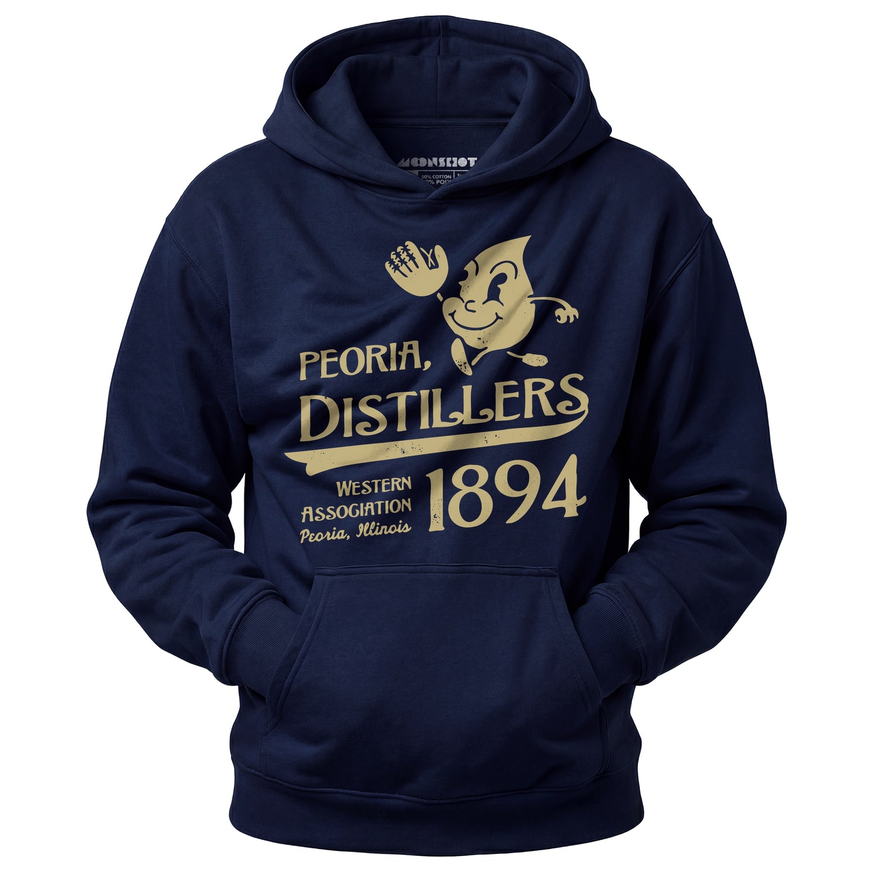 Peoria Distillers - Illinois - Vintage Defunct Baseball Teams - Unisex Hoodie