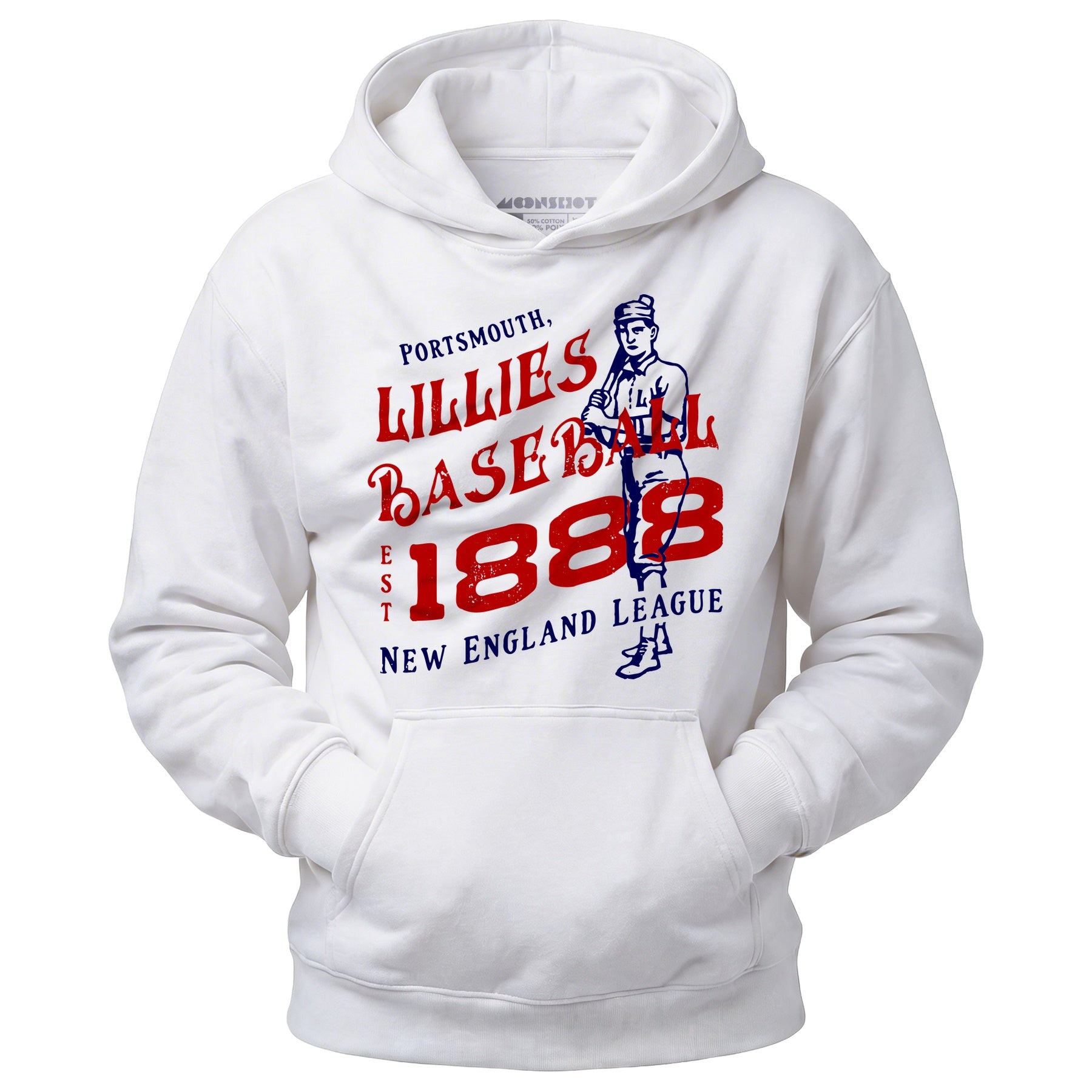 Portsmouth Lillies - New Hampshire - Vintage Defunct Baseball Teams - Unisex Hoodie