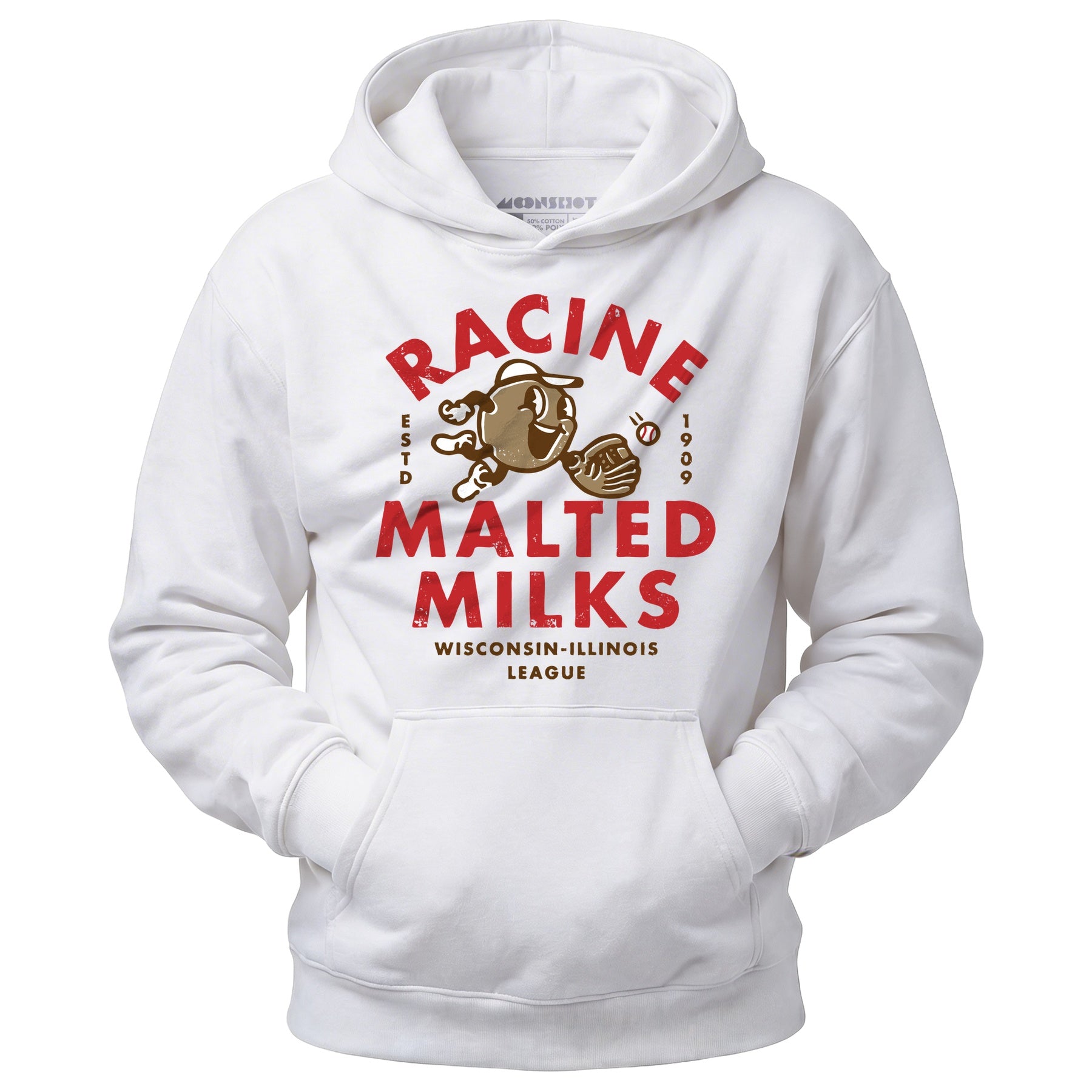 Racine Malted Milks- Wisconsin - Vintage Defunct Baseball Teams - Unisex Hoodie