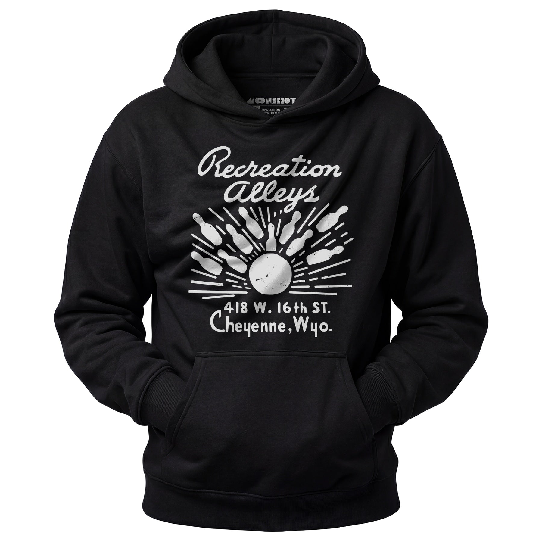Recreation Alleys - Cheyenne, WY - Vintage Bowling Alley - Unisex Hoodie