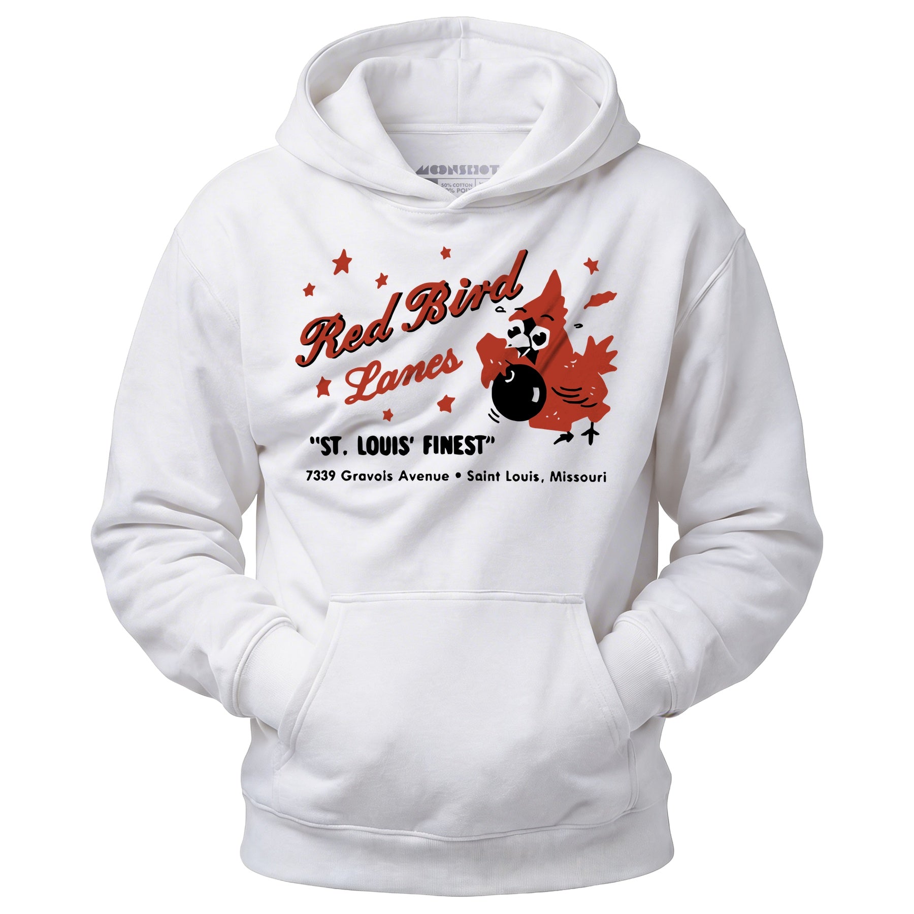 Red Bird Lanes v1 - St. Louis, MO - Vintage Bowling Alley - Unisex Hoodie