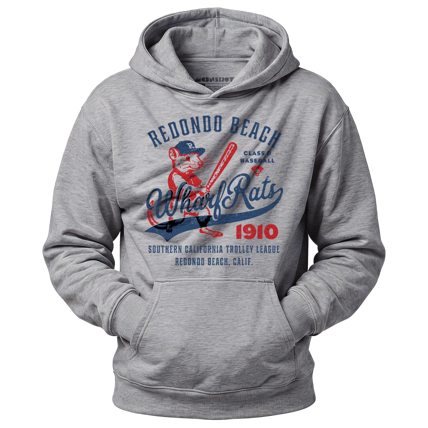 Redondo Beach Wharf Rats - California - Vintage Defunct Baseball Teams - Unisex Hoodie