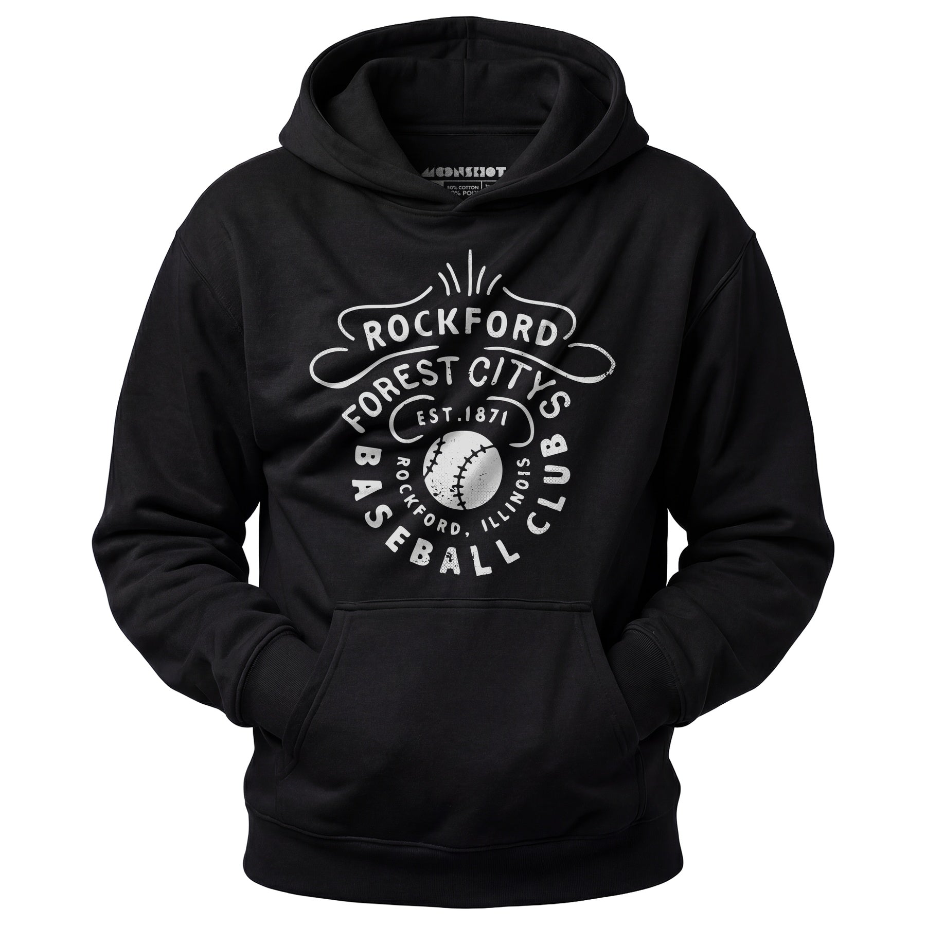 Rockford Forest Citys - Illinois - Vintage Defunct Baseball Teams - Unisex Hoodie