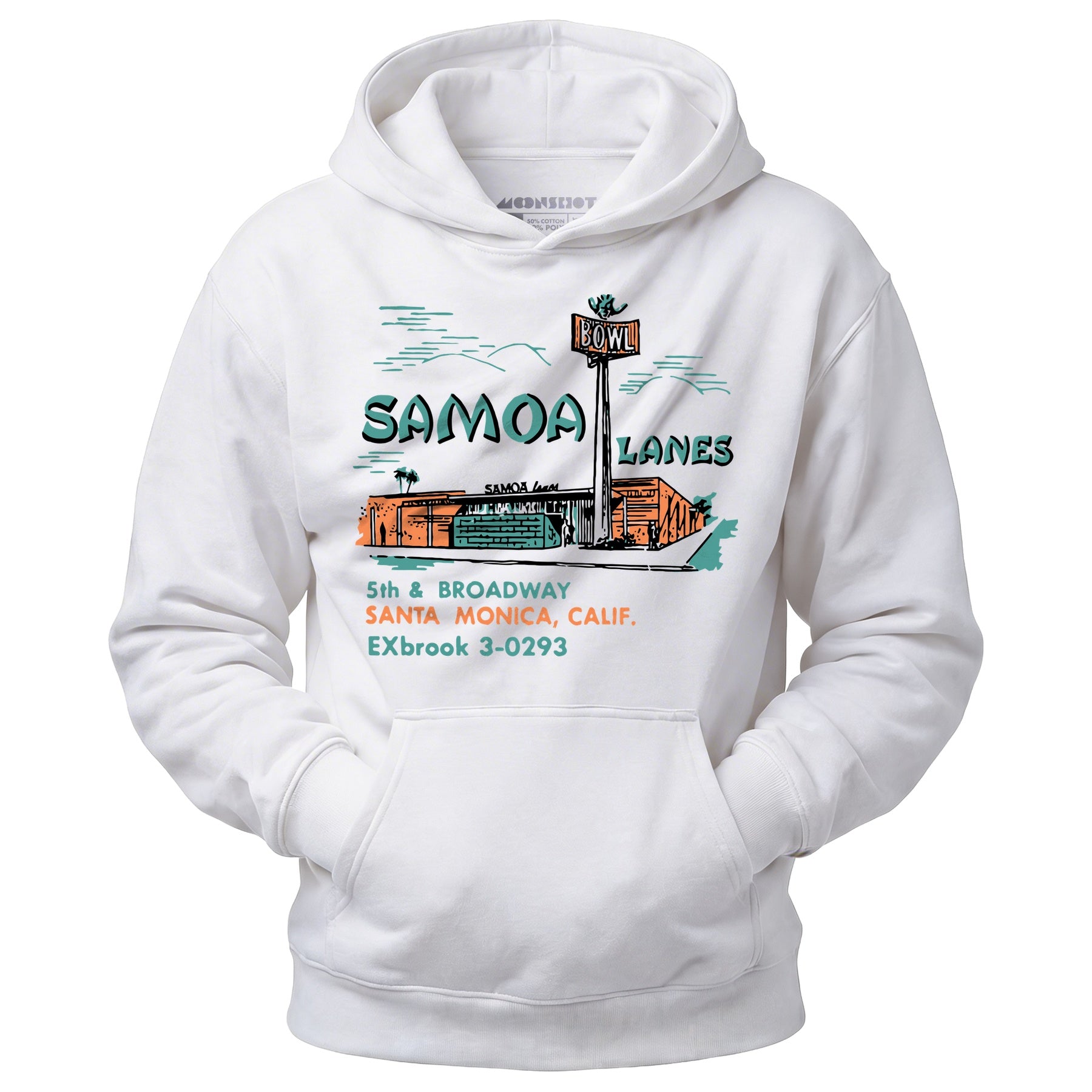 Samoa Lanes - Santa Monica, CA - Vintage Bowling Alley - Unisex Hoodie