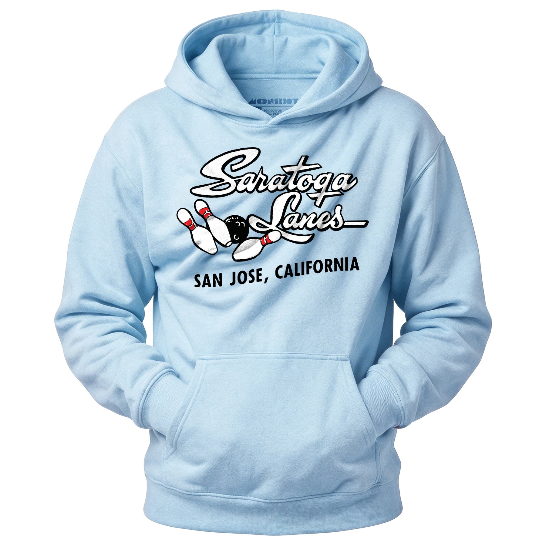 Saratoga Lanes - San Jose, CA - Vintage Bowling Alley - Unisex Hoodie