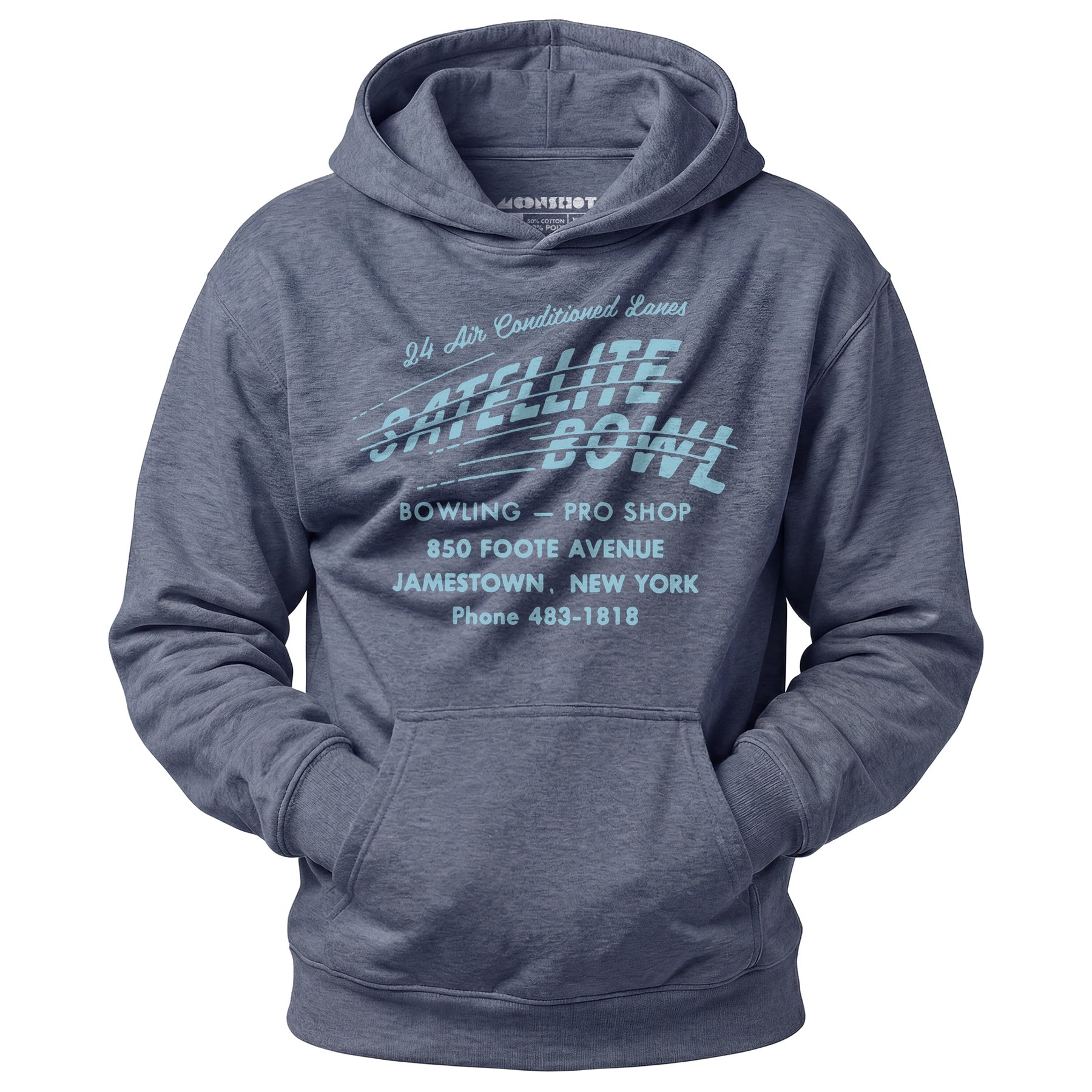 Satellite Bowl - Jamestown, NY - Vintage Bowling Alley - Unisex Hoodie