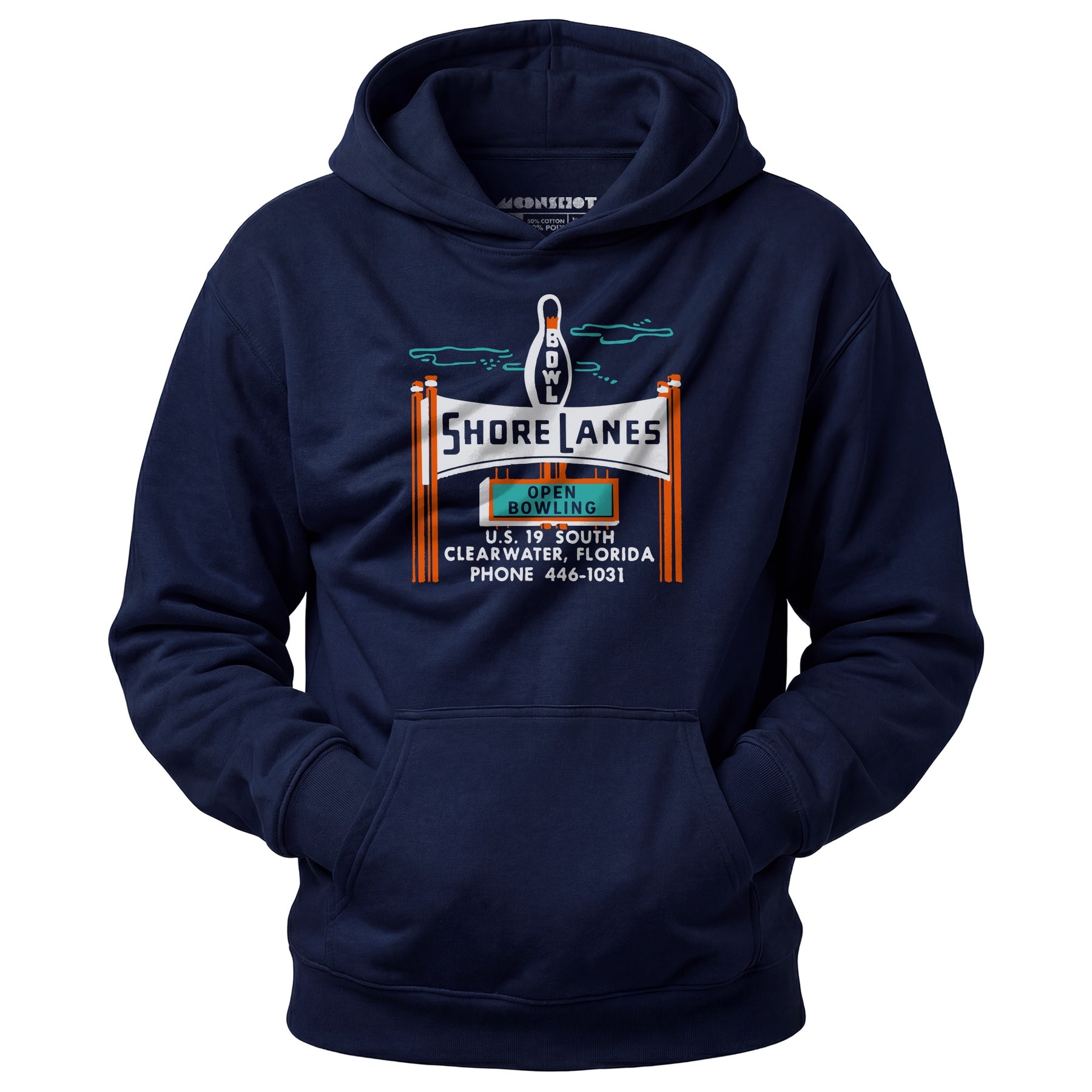 Shore Lanes - Clearwater, FL - Vintage Bowling Alley - Unisex Hoodie
