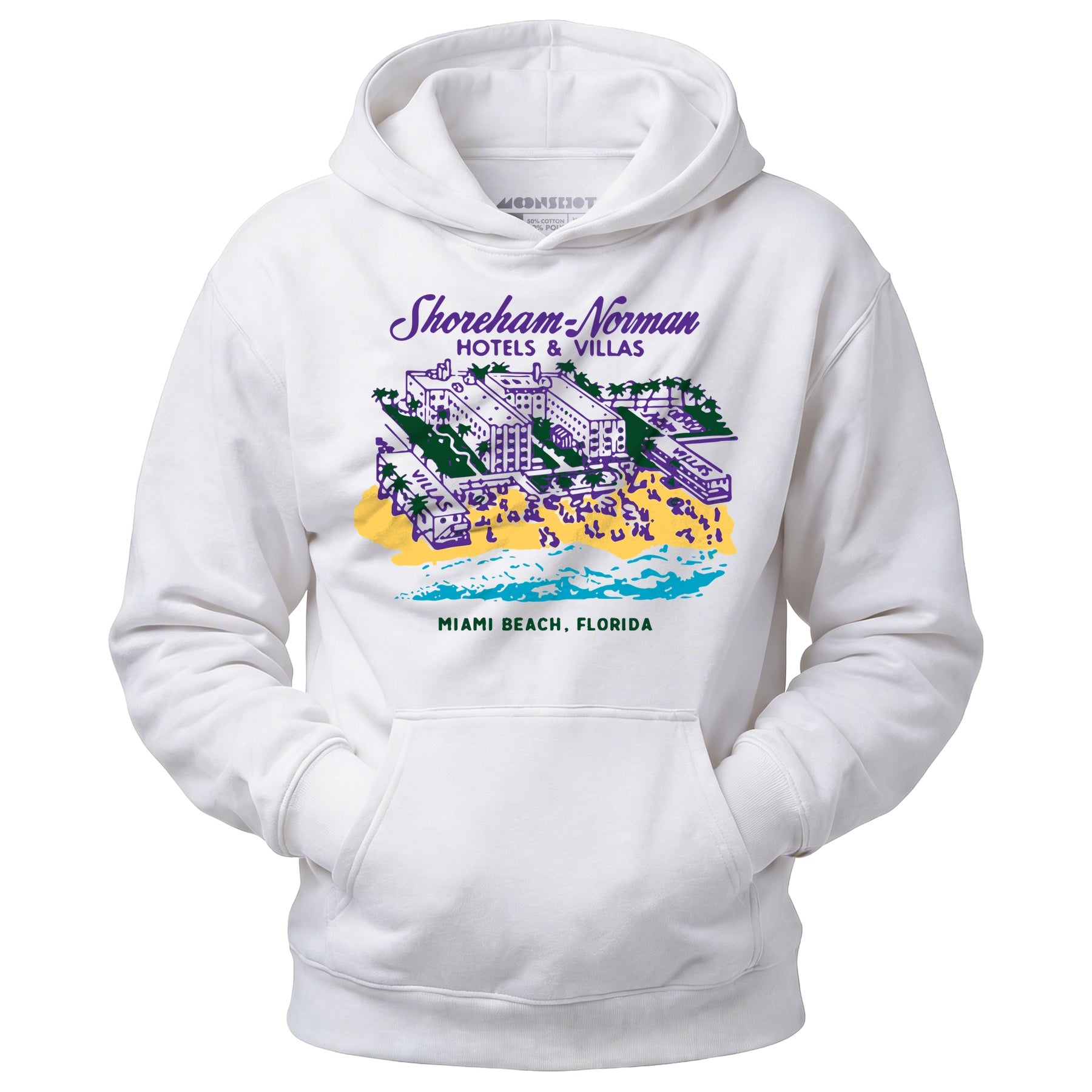Shoreham Norman Hotels & Villas - Miami, FL - Vintage Hotel - Unisex Hoodie