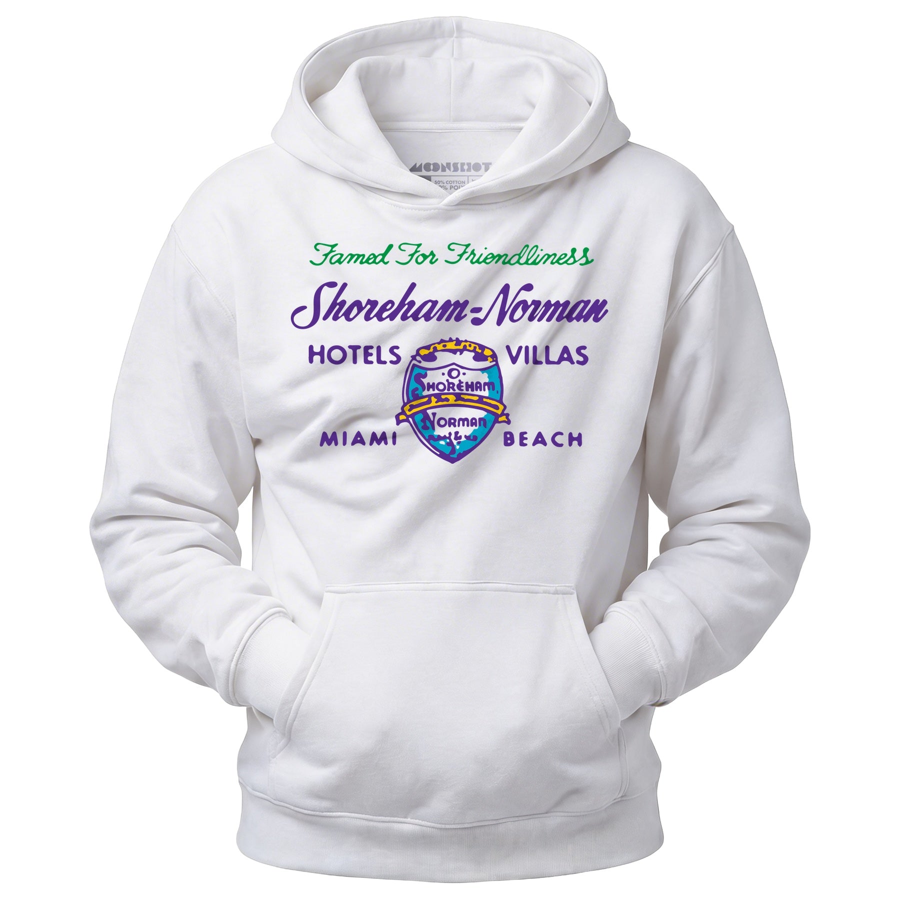 Shoreham Norman Hotels & Villas v2 - Miami, FL - Vintage Hotel - Unisex Hoodie