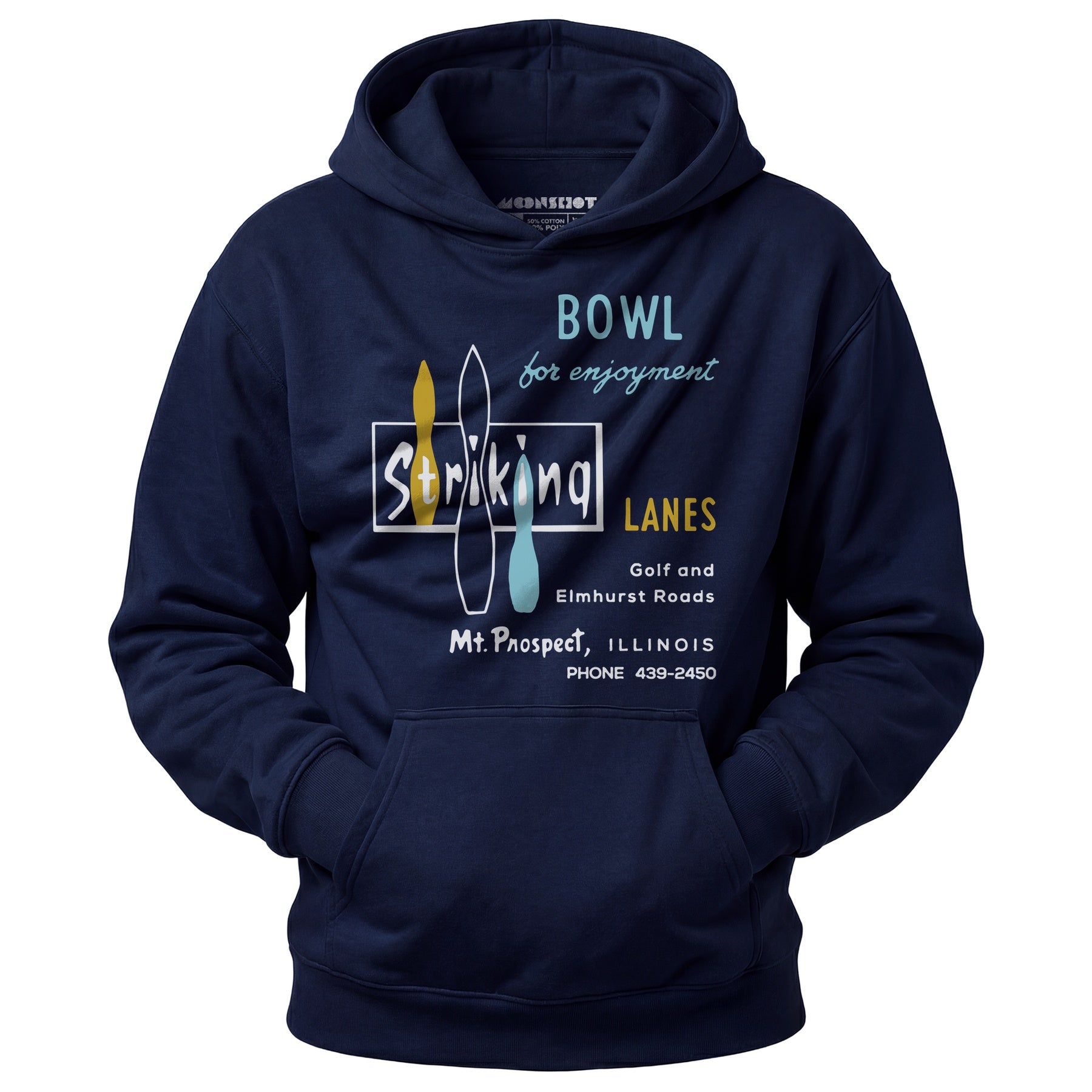 Striking Lanes - Mt. Prospect, IL - Vintage Bowling Alley - Unisex Hoodie