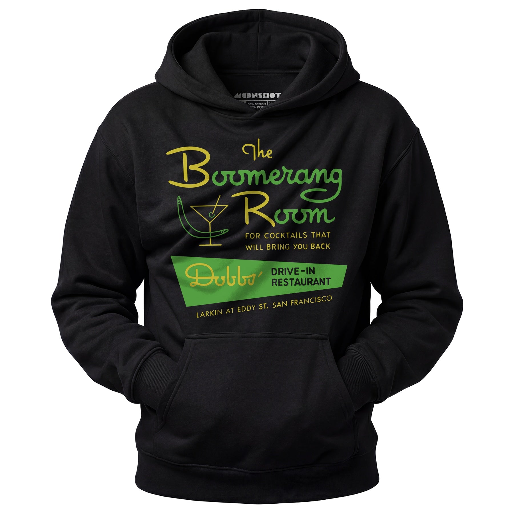 The Boomerang Room & Dobbs Drive-In - San Francisco, CA - Vintage Restaurant - Unisex Hoodie