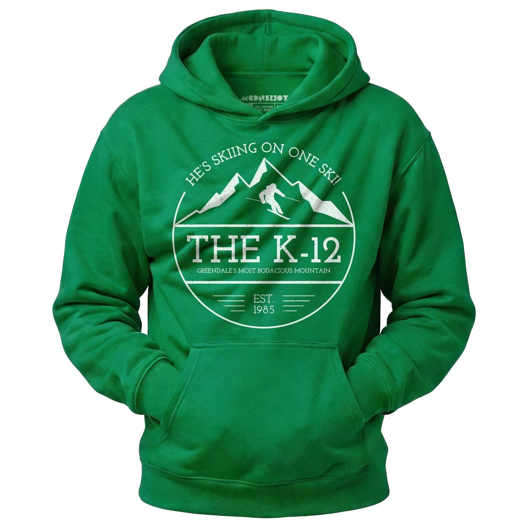 The K-12 He's Skiing on One Ski - Unisex Hoodie