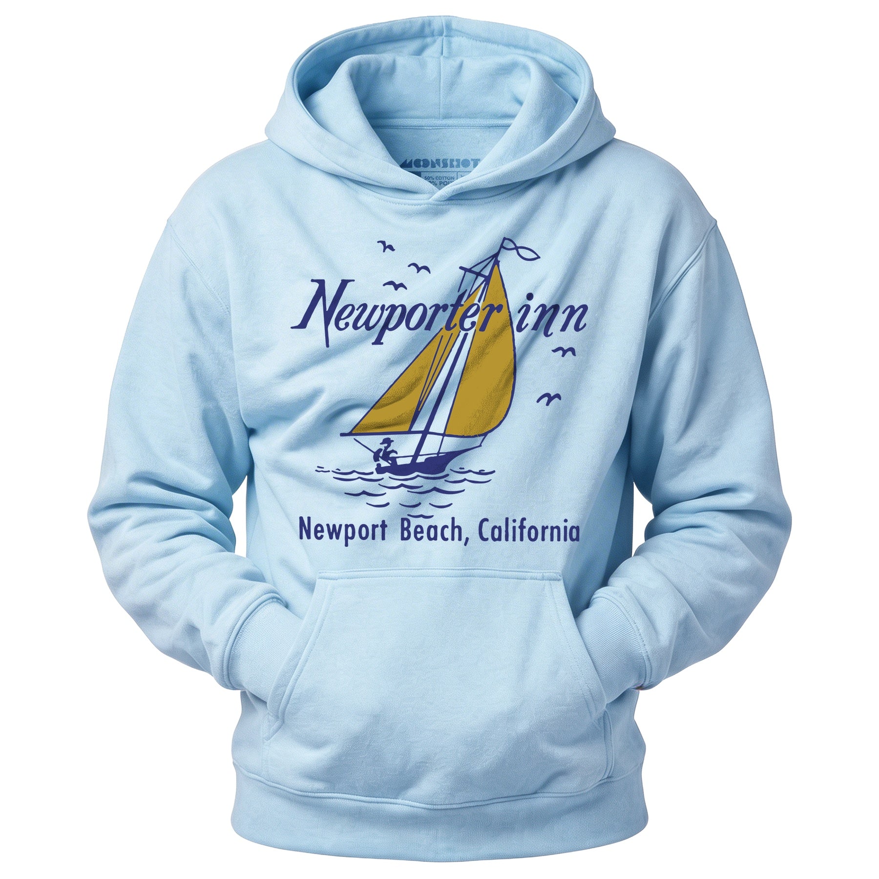 The Newporter Inn v2 - Newport Beach, CA - Vintage Hotel - Unisex Hoodie