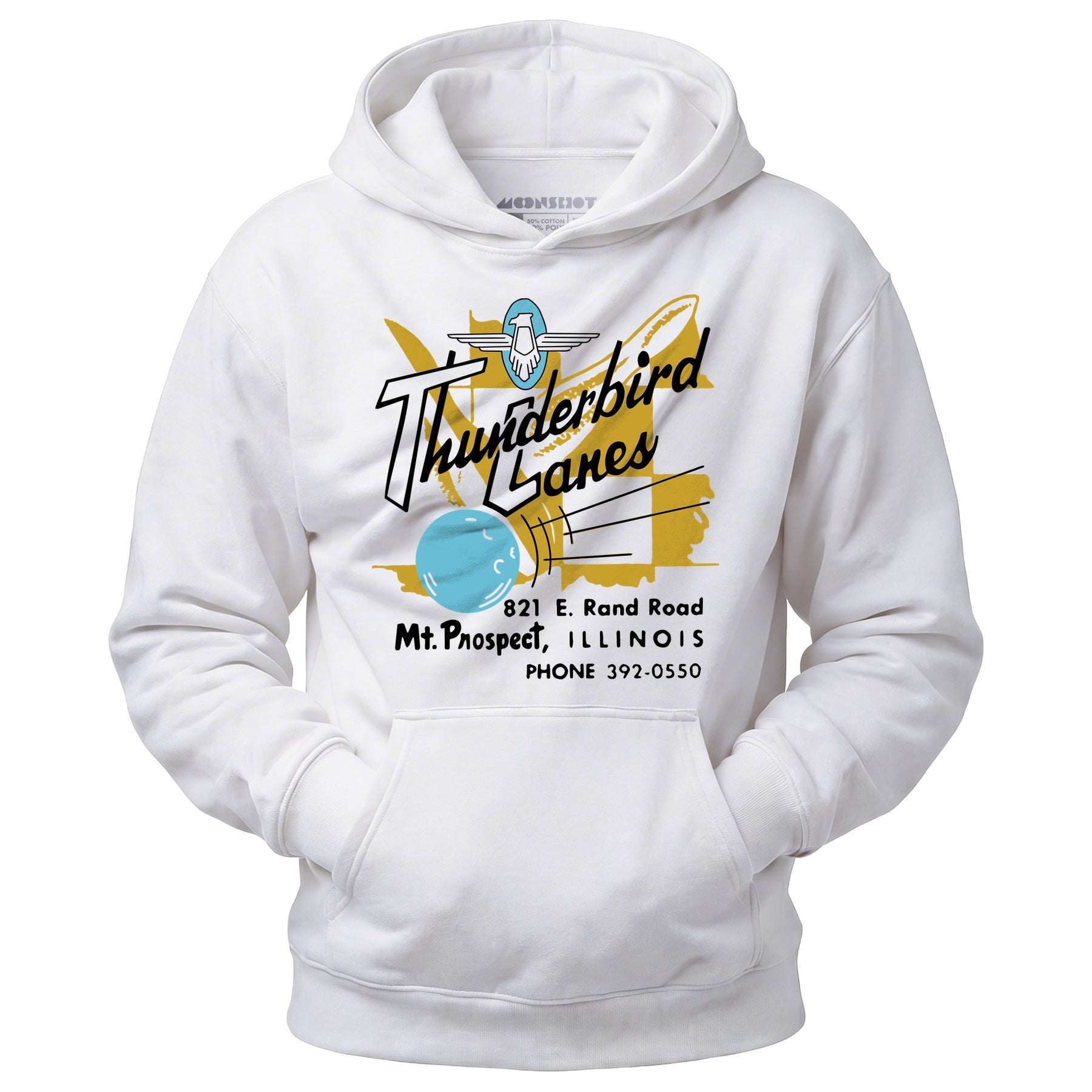 Thunderbird Lanes - Mt. Prospect, IL - Vintage Bowling Alley - Unisex Hoodie