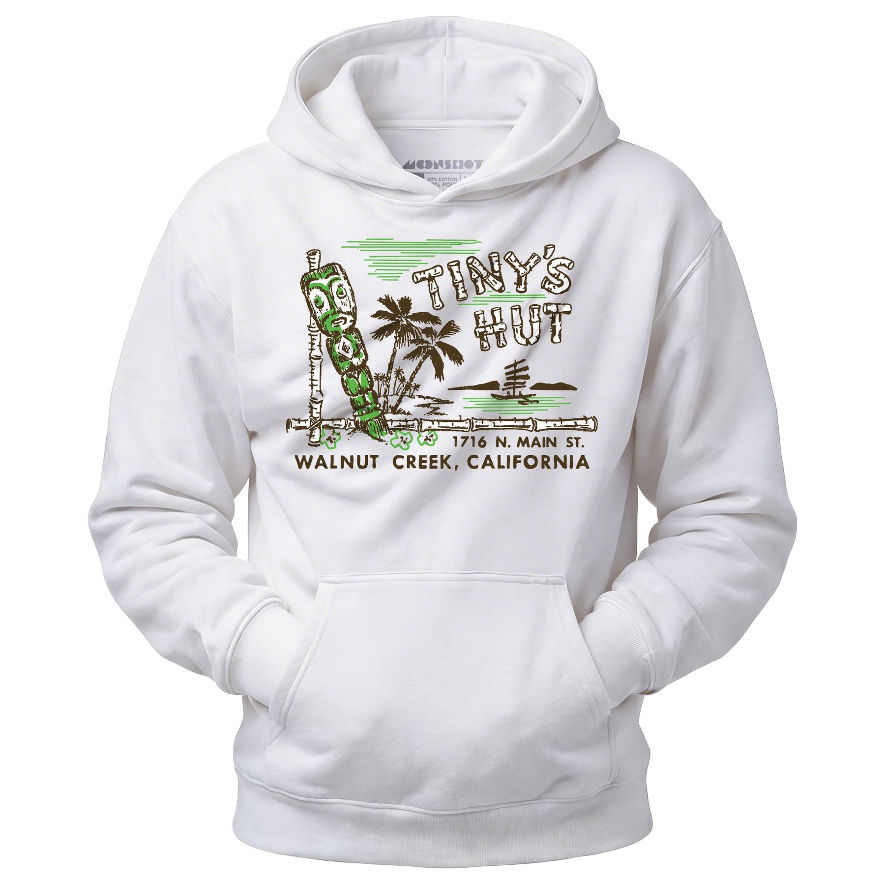 Tiny's Hut - Walnut Creek, CA - Vintage Tiki Bar - Unisex Hoodie