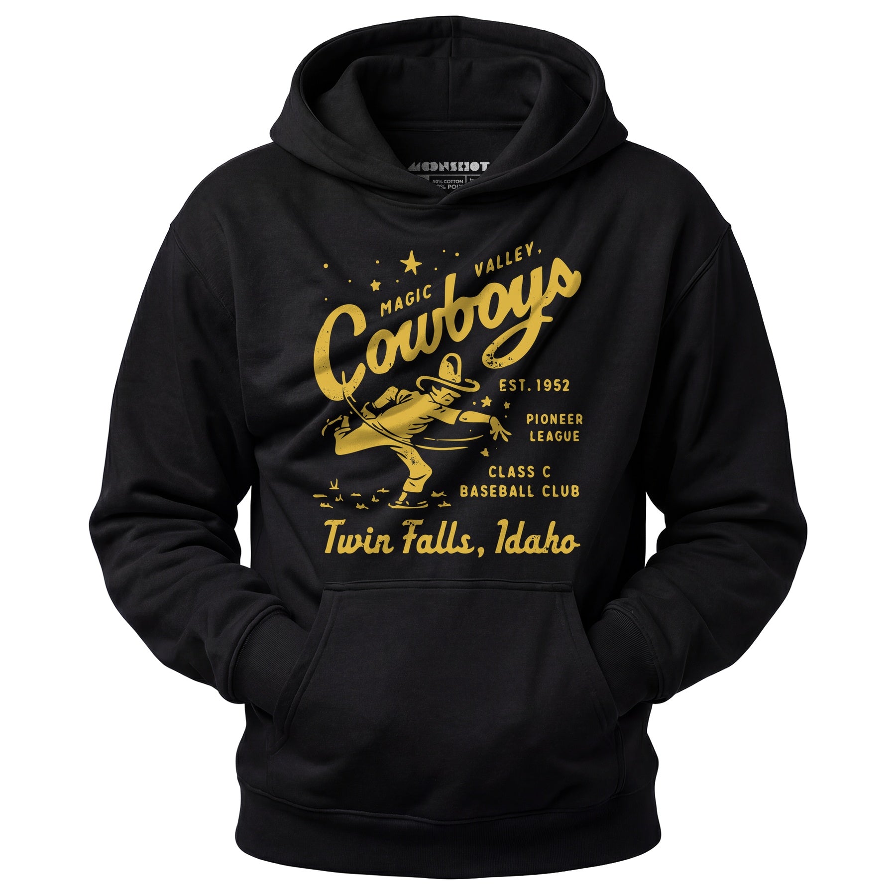 Twin Falls Magic Valley Cowboys - Idaho - Vintage Defunct Baseball Teams - Unisex Hoodie