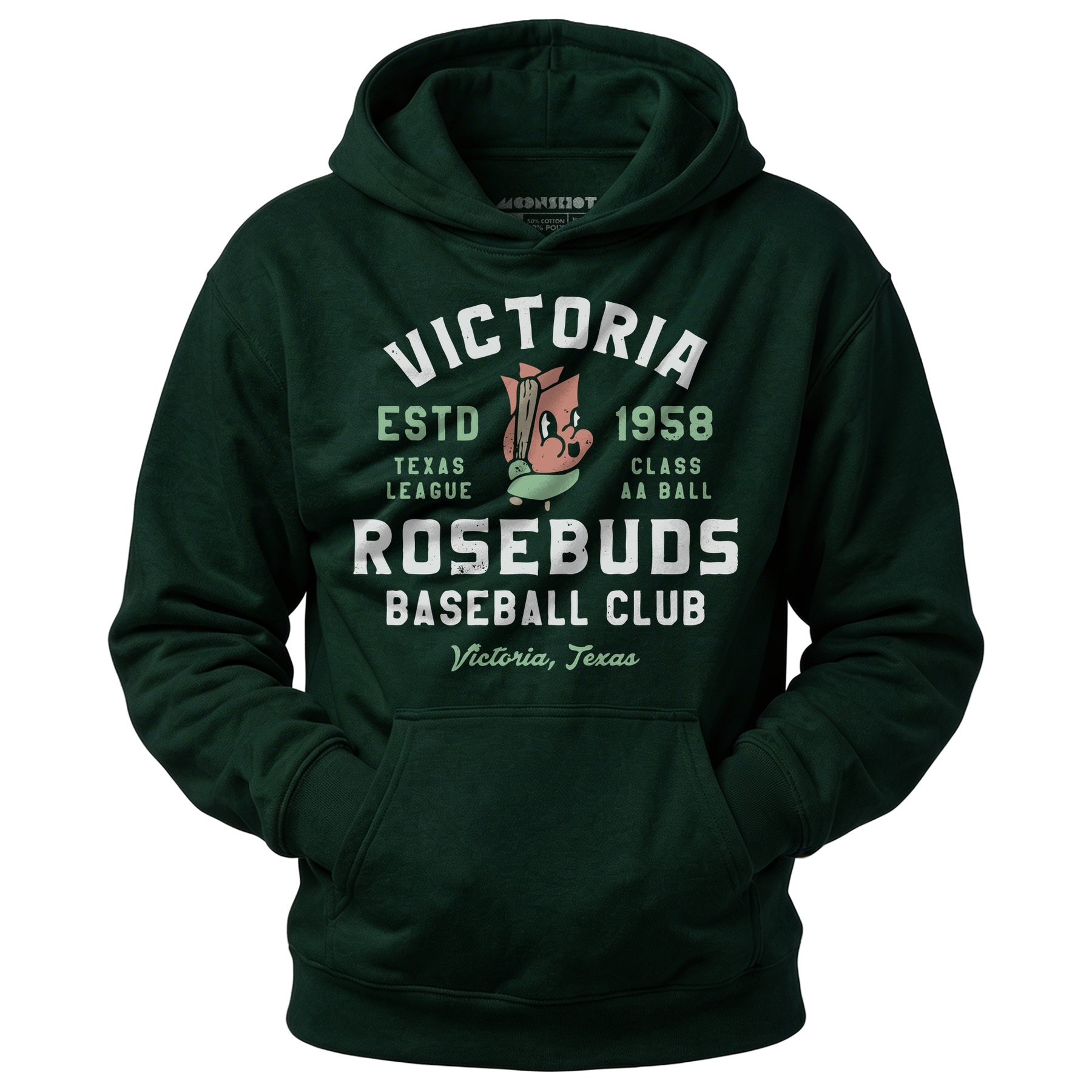 Victoria Rosebuds - Texas - Vintage Defunct Baseball Teams - Unisex Hoodie